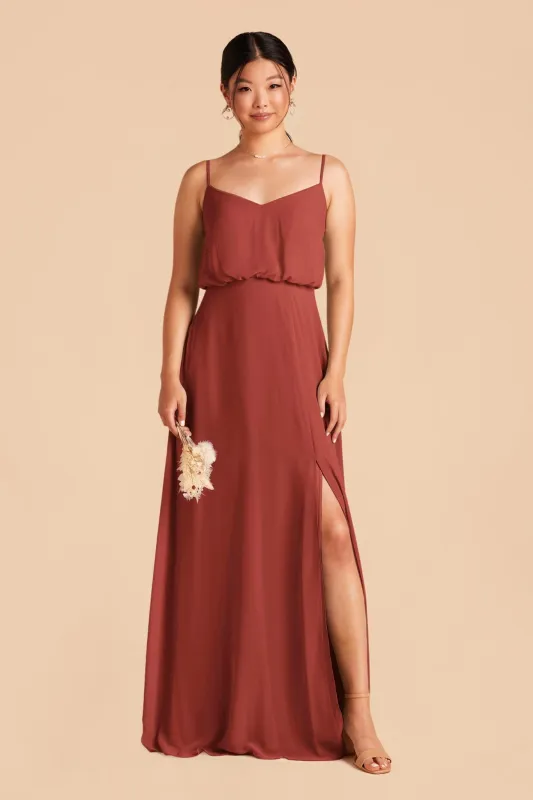 Gwennie Chiffon Dress With Slit - Spice sold by Birdy Grey