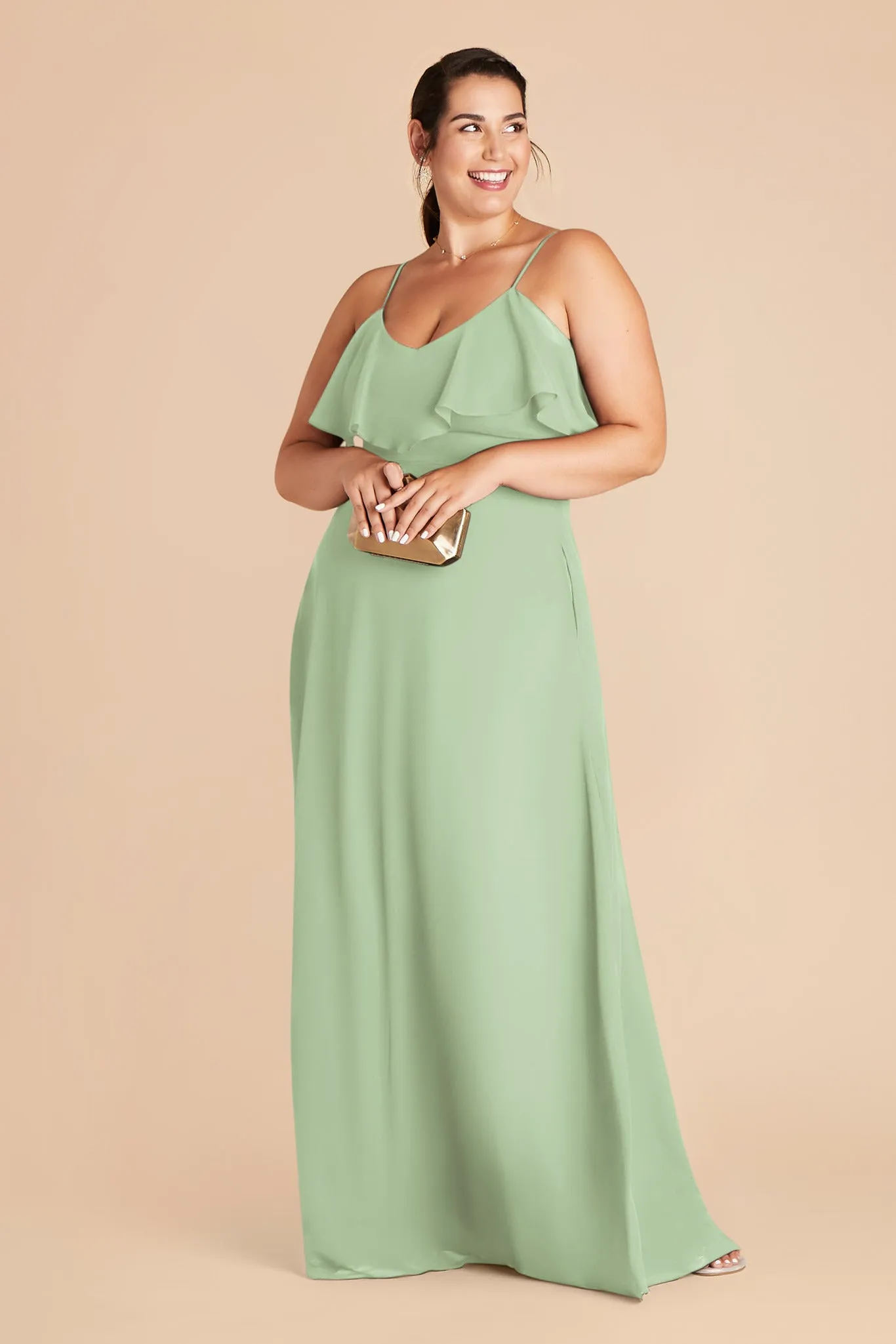 Jane Chiffon Dress - Pistachio sold by Birdy Grey product image thumbnail 2