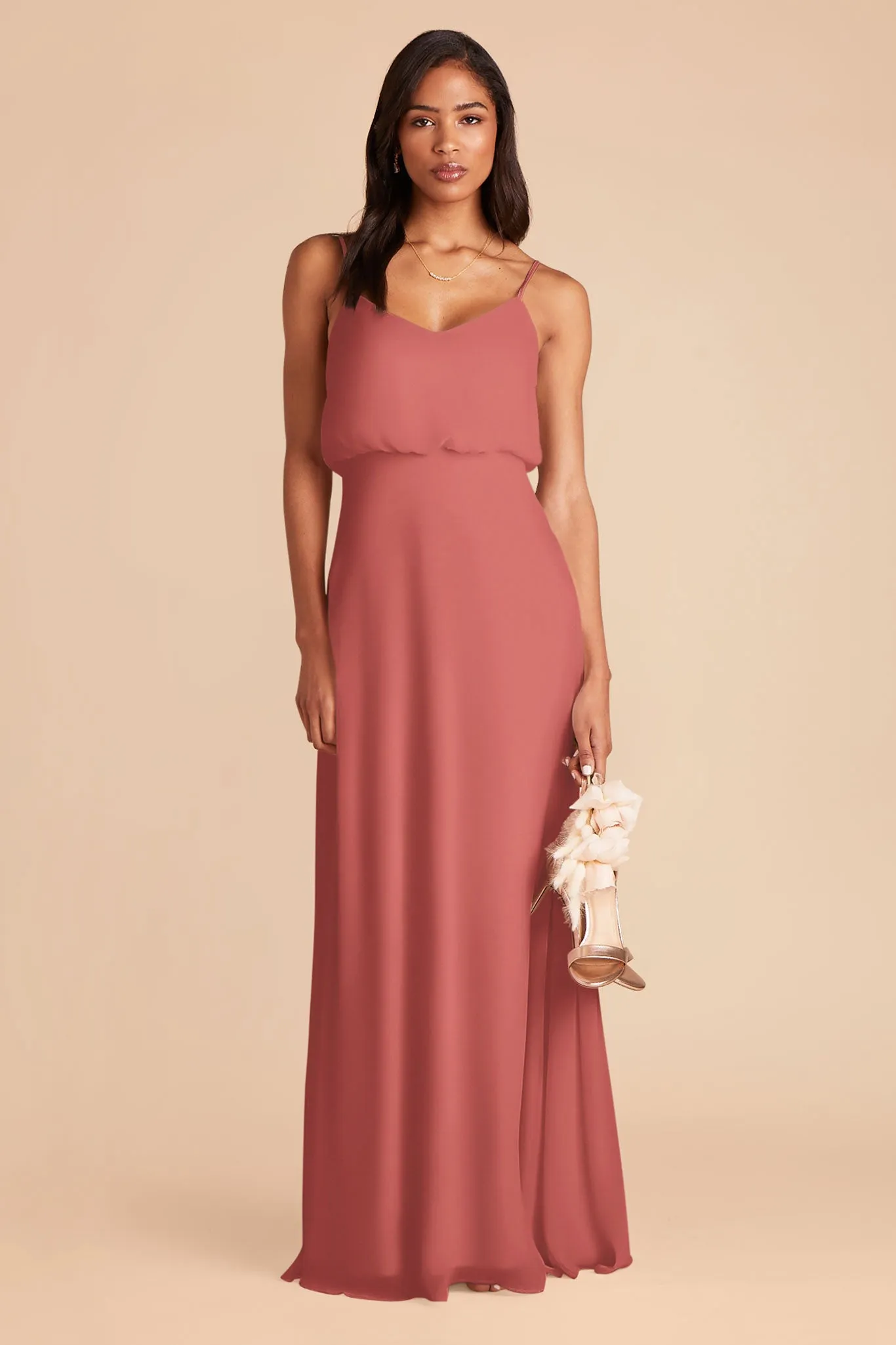 Gwennie Chiffon Dress - Wild Rose sold by Birdy Grey