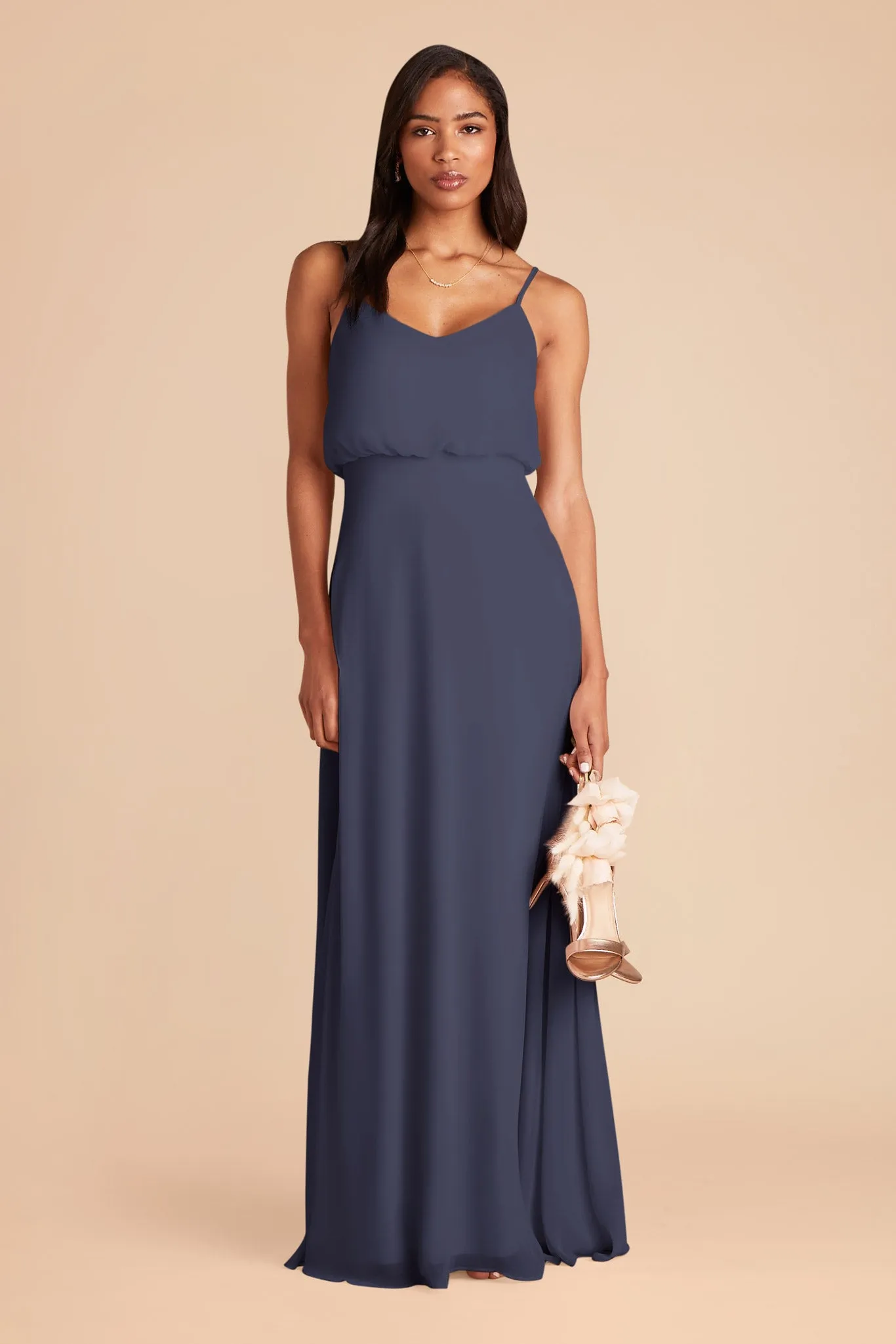 Gwennie Chiffon Dress - Dusk Blue sold by Birdy Grey product image thumbnail 3