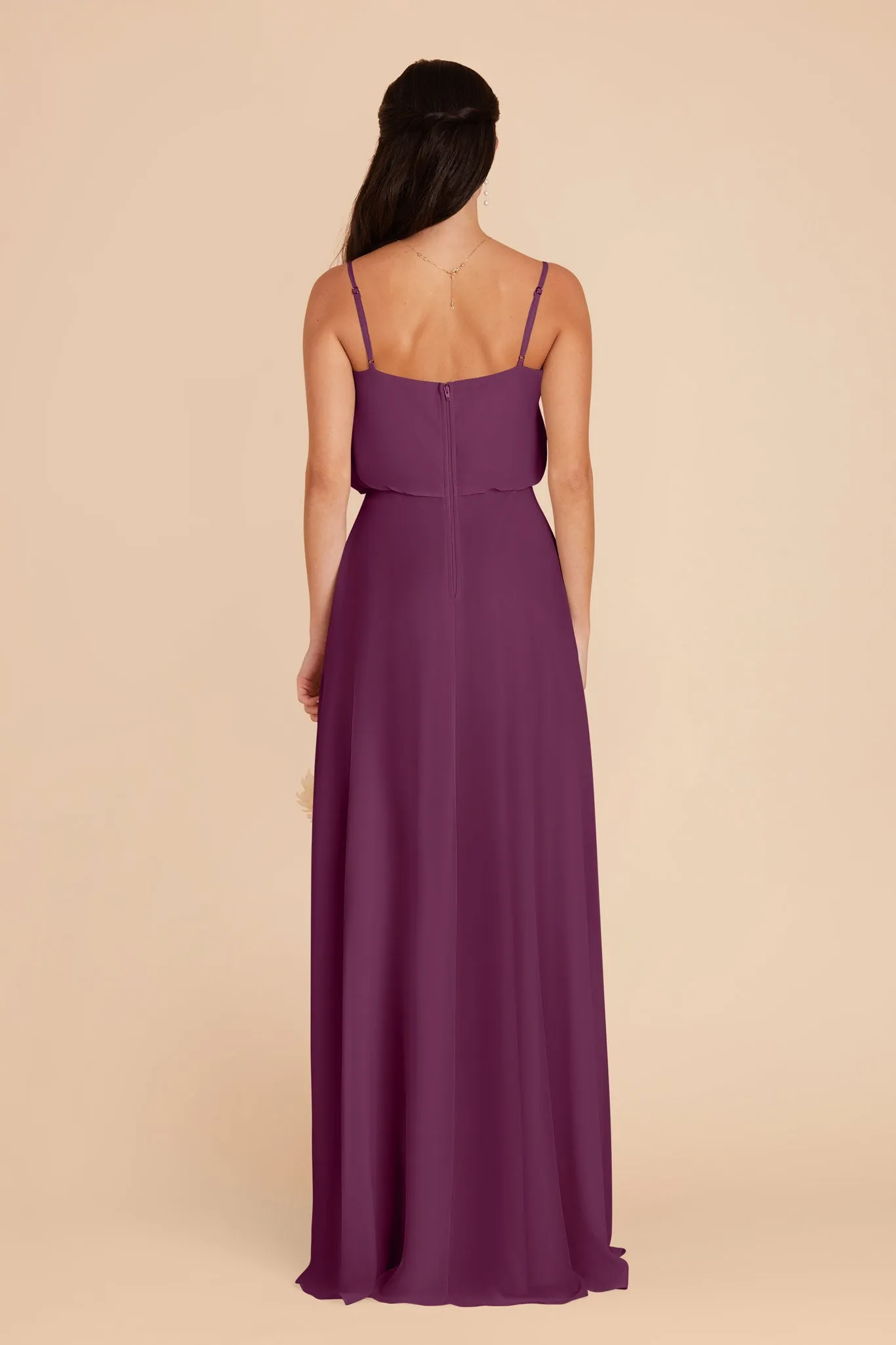 Gwennie Chiffon Dress With Slit - Fig sold by Birdy Grey product image thumbnail 5