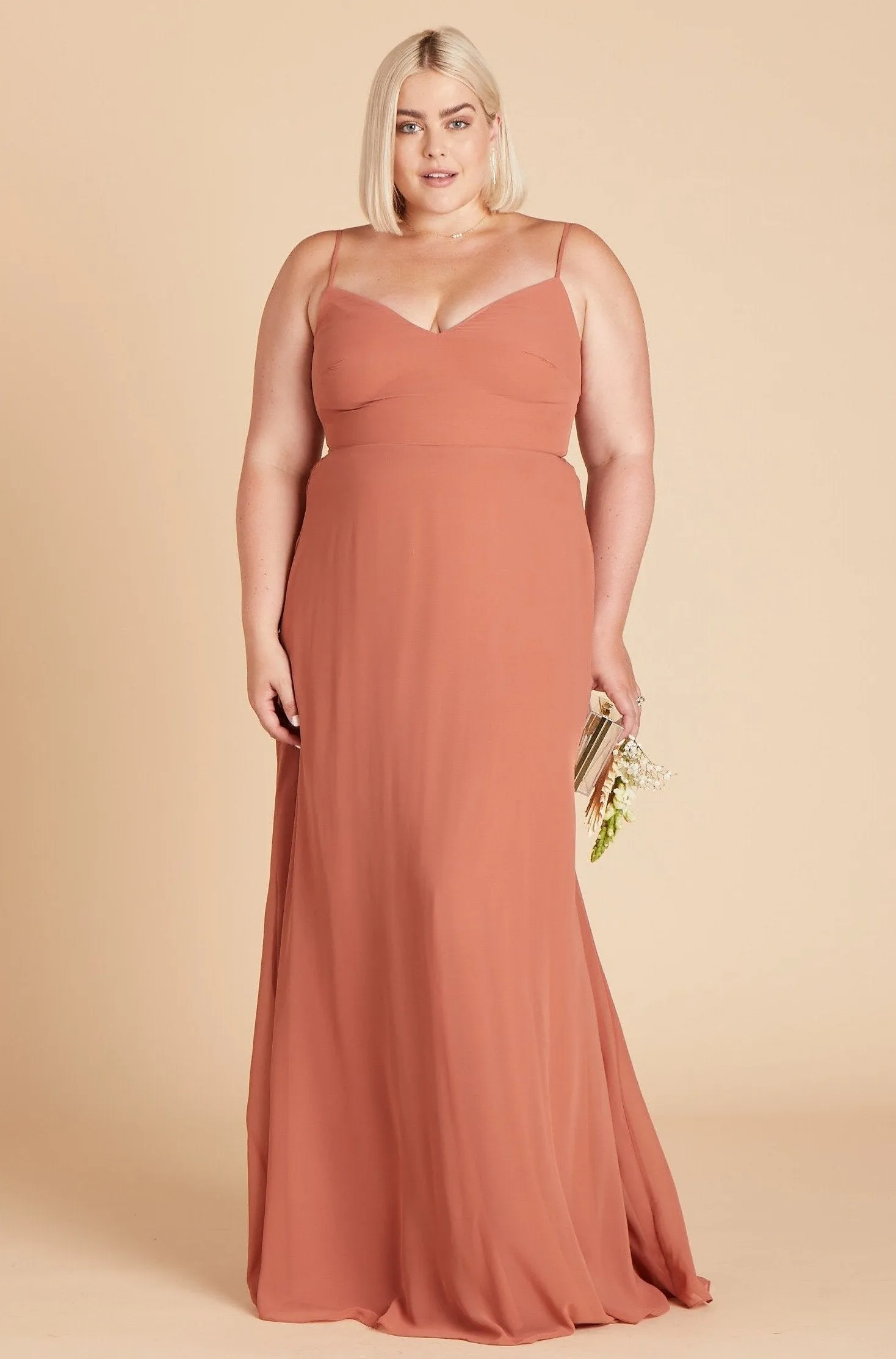 Devin Chiffon Dress - Terracotta sold by Birdy Grey product image thumbnail 3