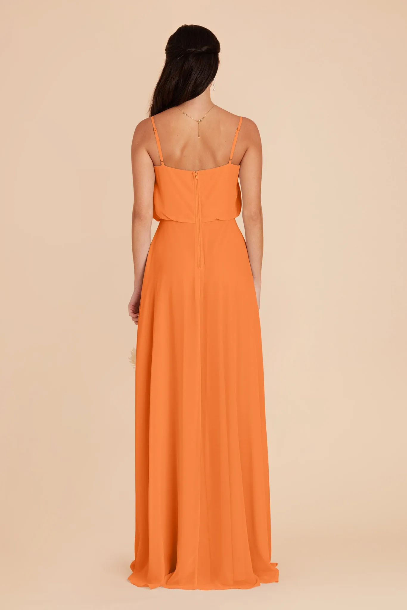 Gwennie Chiffon Dress With Slit - Apricot sold by Birdy Grey product image thumbnail 5