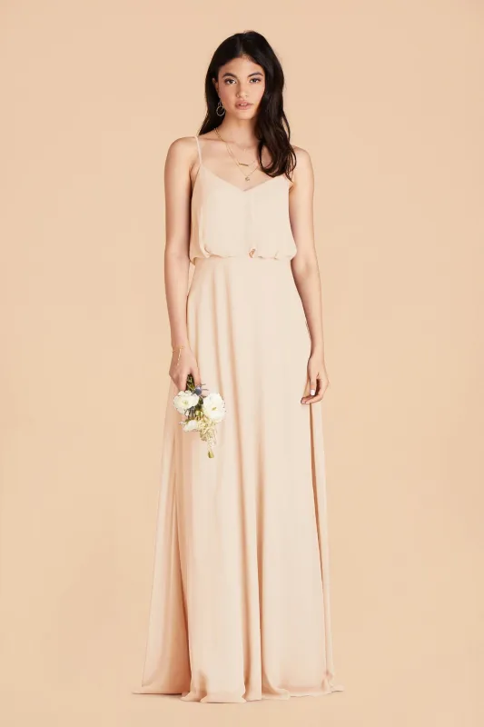 Gwennie Chiffon Dress - Champagne sold by Birdy Grey