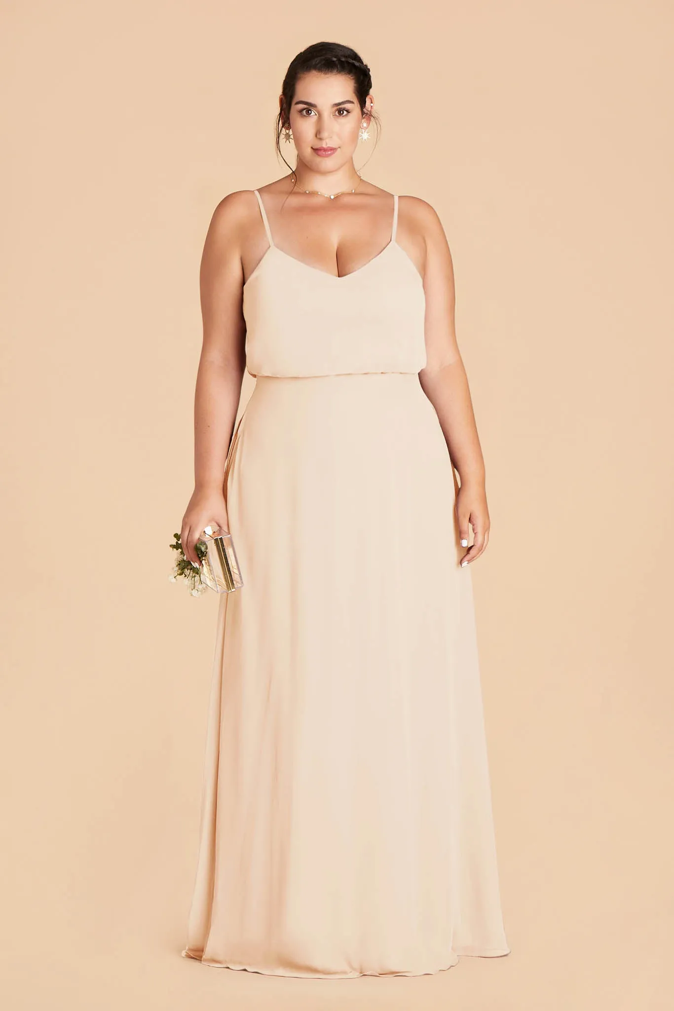 Gwennie Chiffon Dress - Champagne sold by Birdy Grey product image thumbnail 2