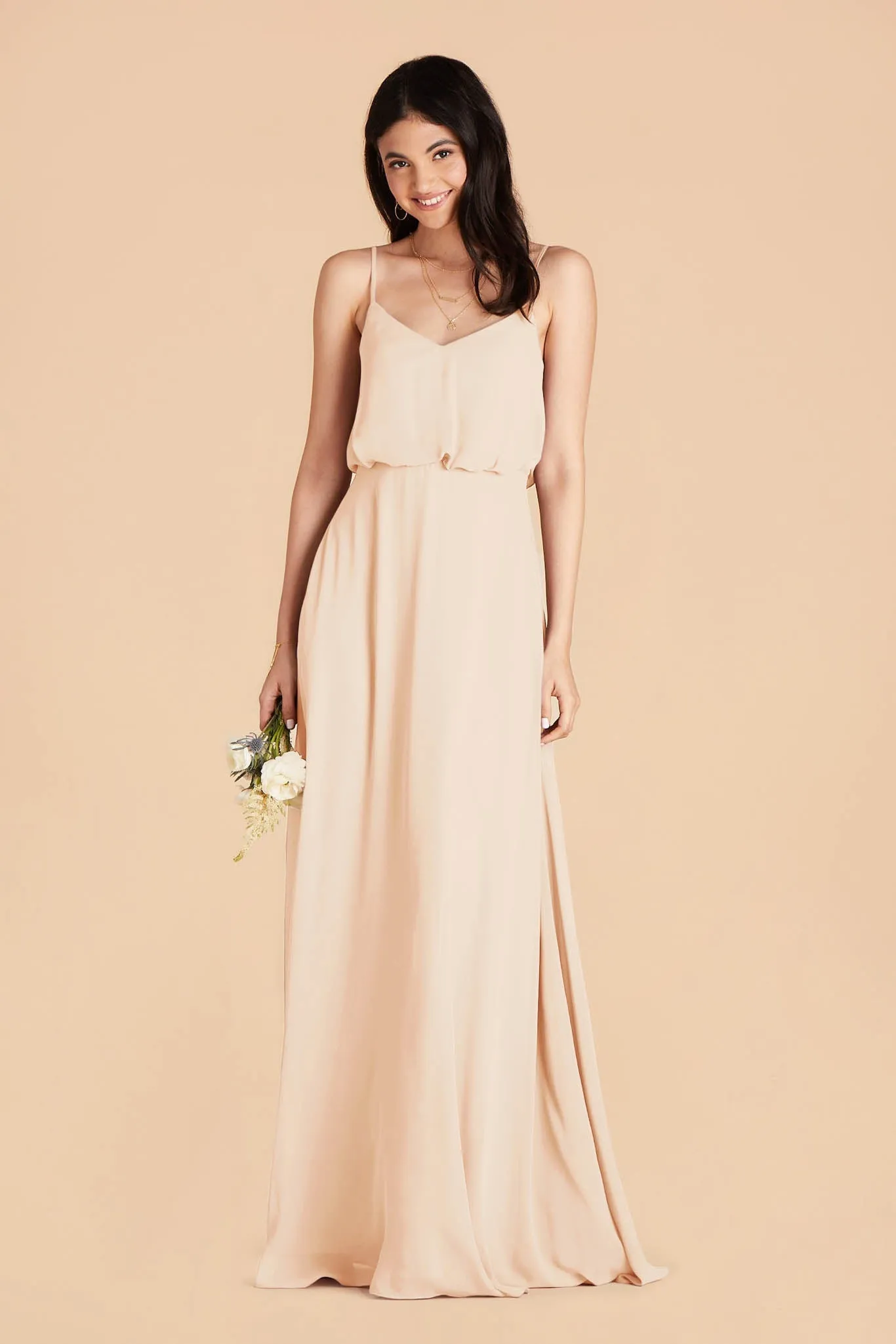 Gwennie Chiffon Dress - Champagne sold by Birdy Grey product image thumbnail 3