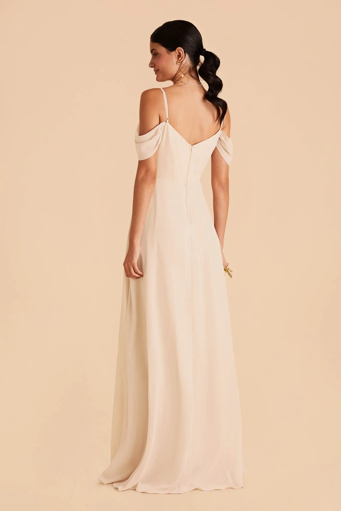 Devin Chiffon Dress - Champagne sold by Birdy Grey product image thumbnail 5