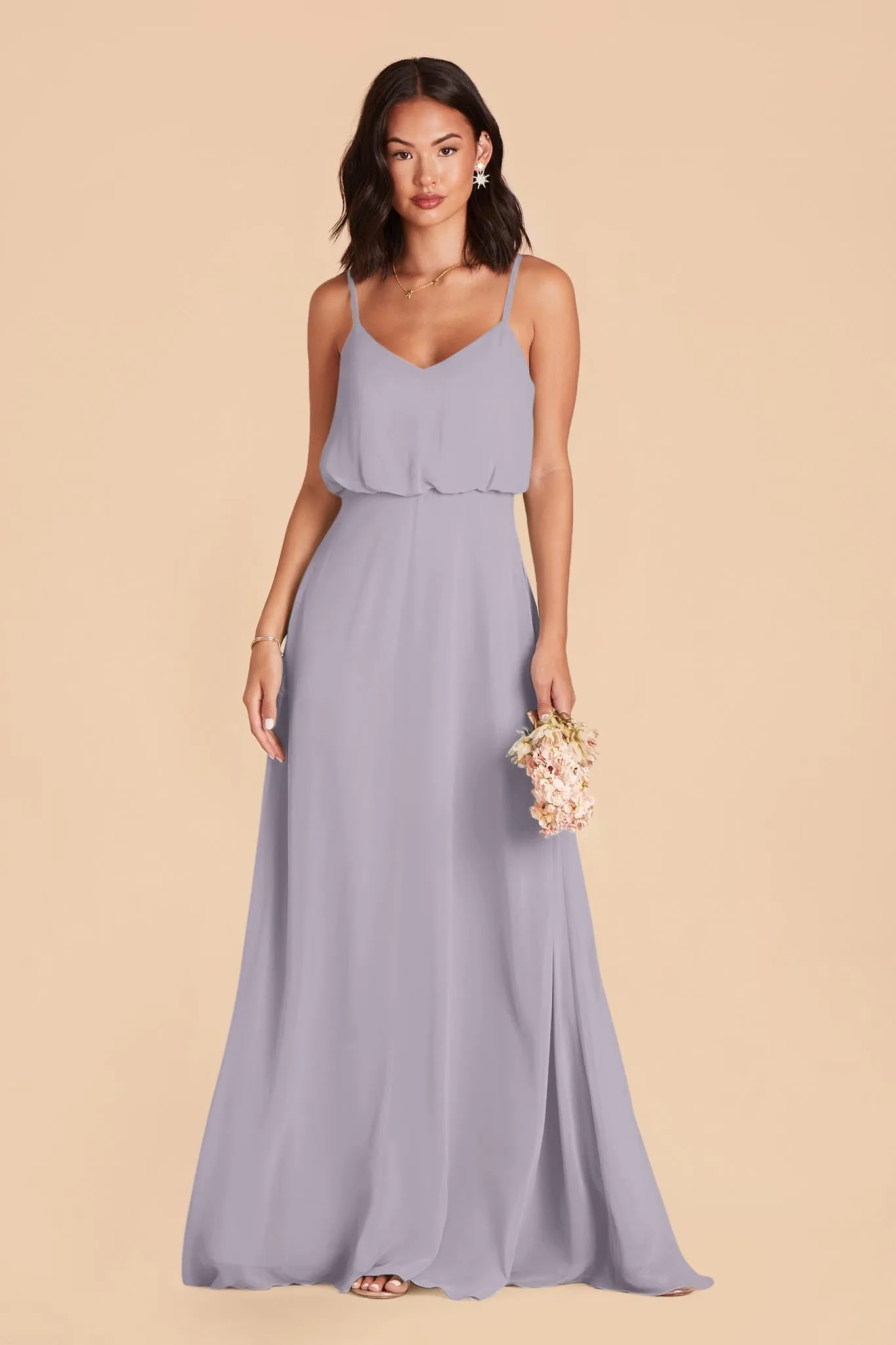Gwennie Chiffon Dress - Dusty Lilac sold by Birdy Grey