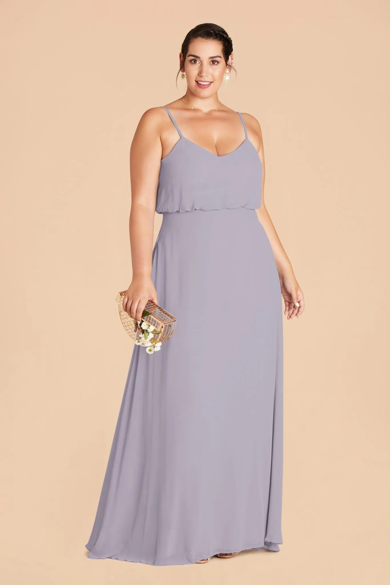 Gwennie Chiffon Dress - Dusty Lilac sold by Birdy Grey product image thumbnail 2