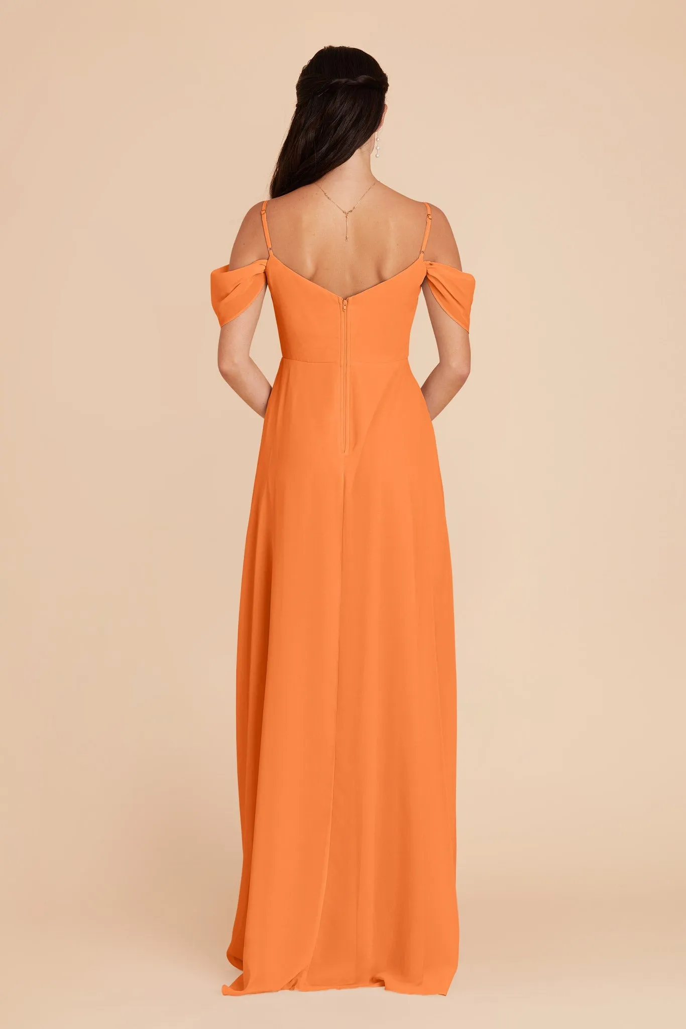 Devin Chiffon Dress - Apricot sold by Birdy Grey product image thumbnail 5