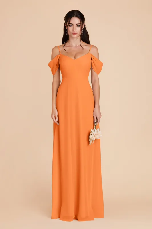 Devin Chiffon Dress - Apricot sold by Birdy Grey