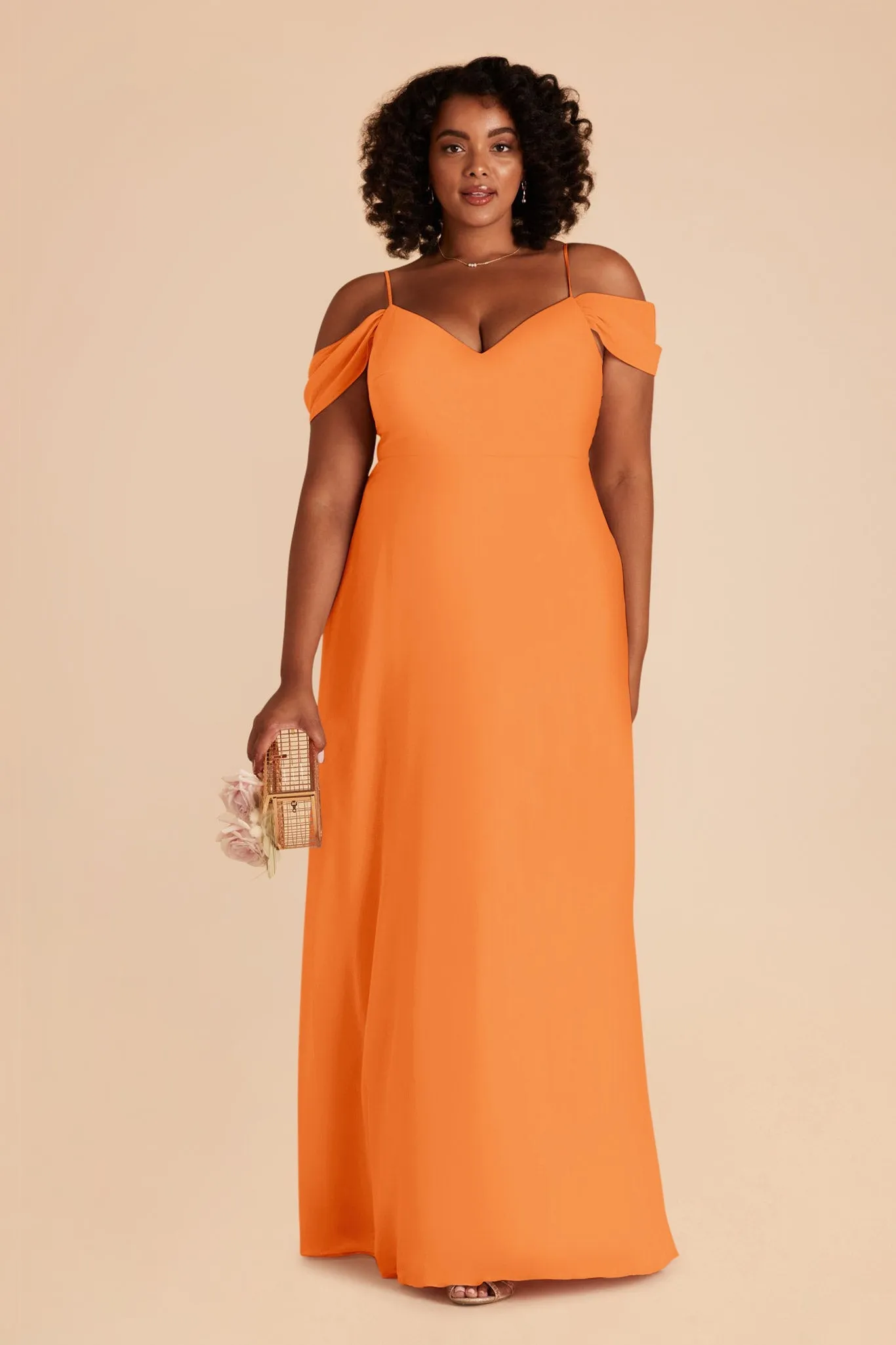 Devin Chiffon Dress - Apricot sold by Birdy Grey product image thumbnail 2