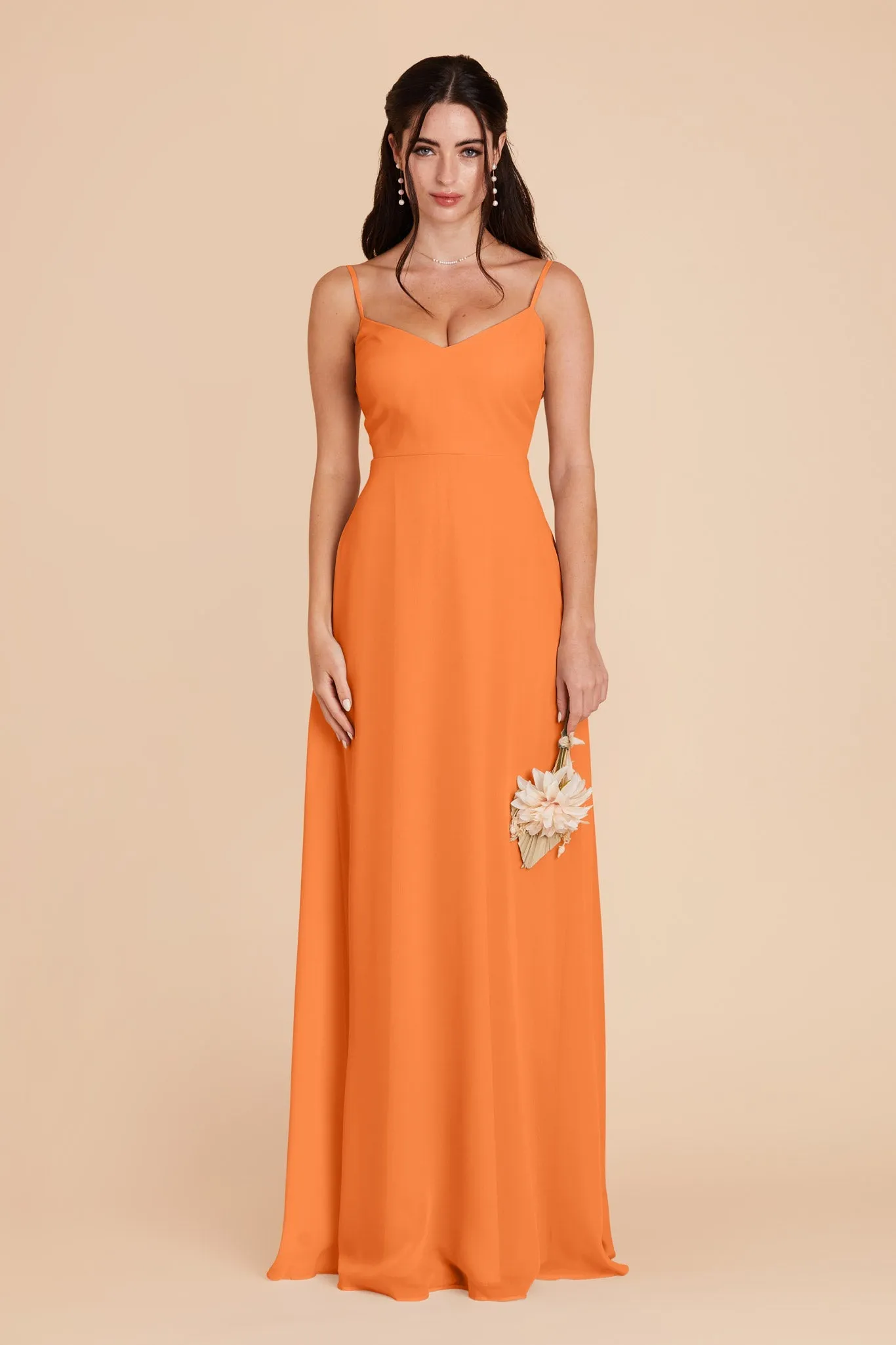 Devin Chiffon Dress - Apricot sold by Birdy Grey product image thumbnail 3