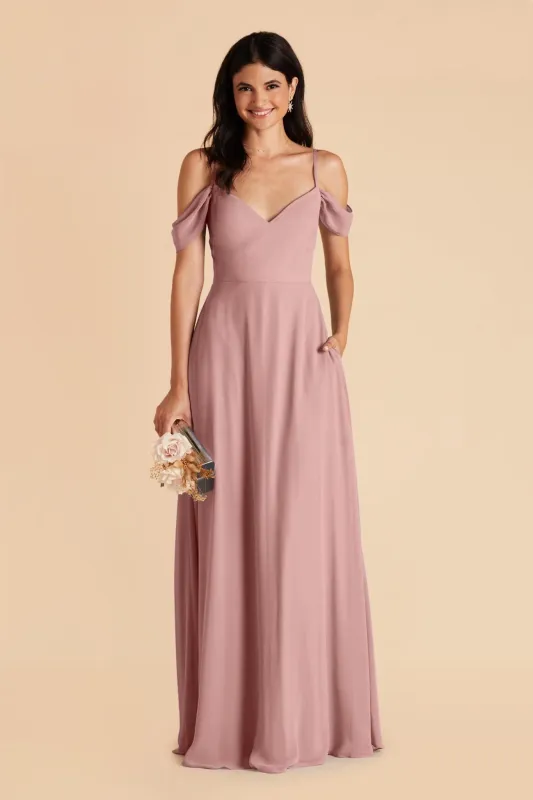Devin Chiffon Dress - English Rose sold by Birdy Grey