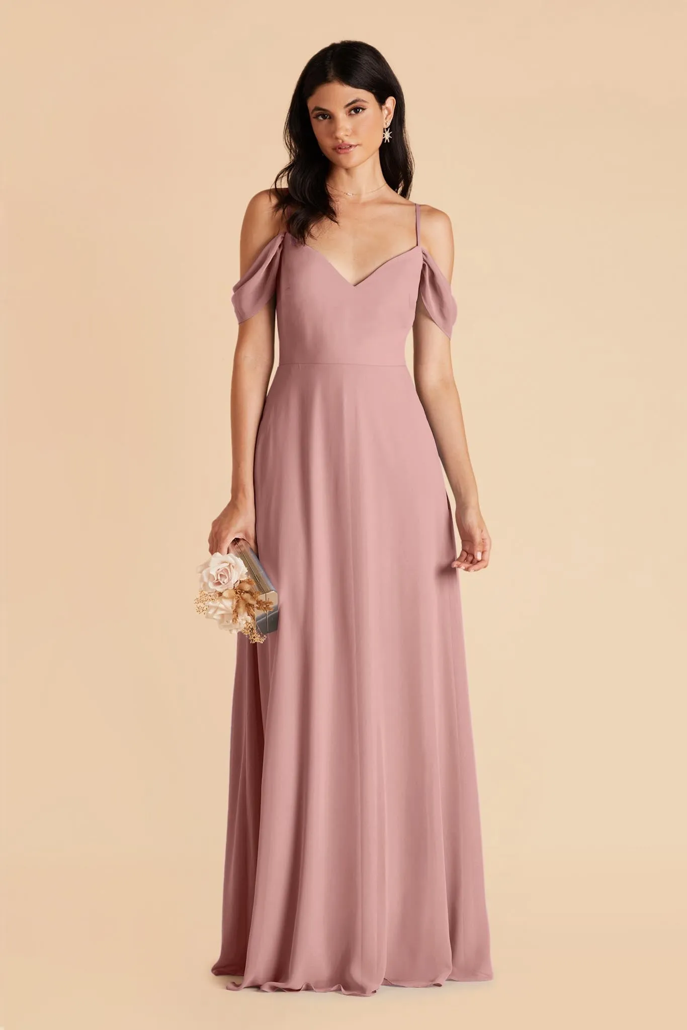 Devin Chiffon Dress - English Rose sold by Birdy Grey product image thumbnail 4