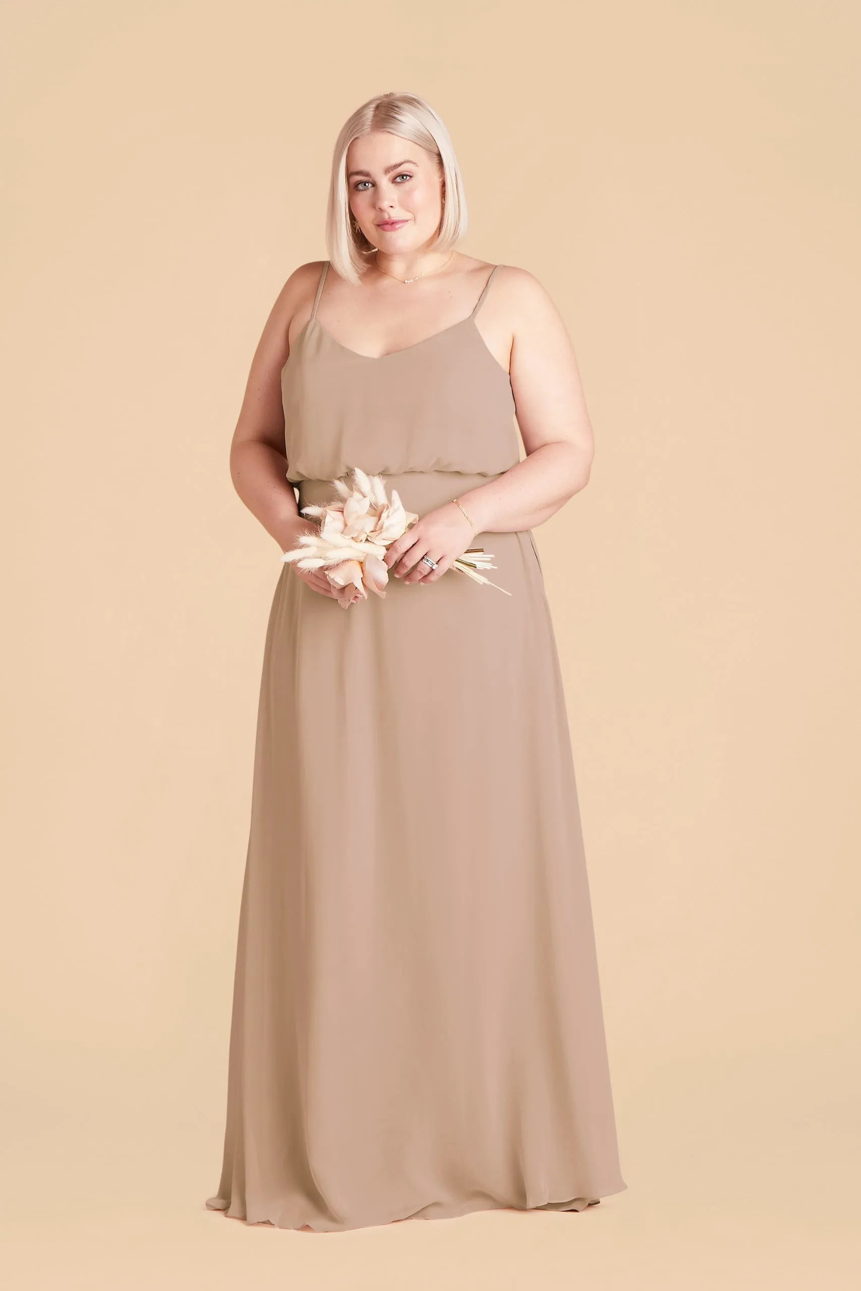 Gwennie Chiffon Dress - Taupe sold by Birdy Grey product image thumbnail 2