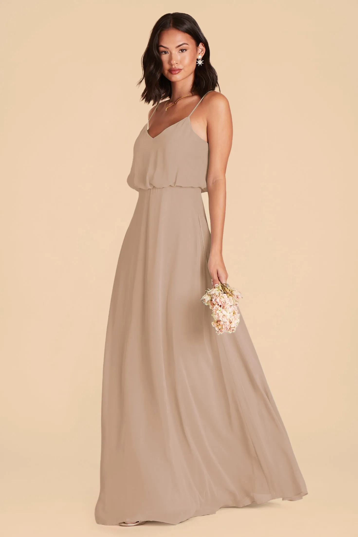 Gwennie Chiffon Dress - Taupe sold by Birdy Grey product image thumbnail 3
