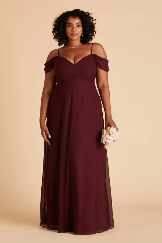 Devin Chiffon Dress - Cabernet sold by Birdy Grey