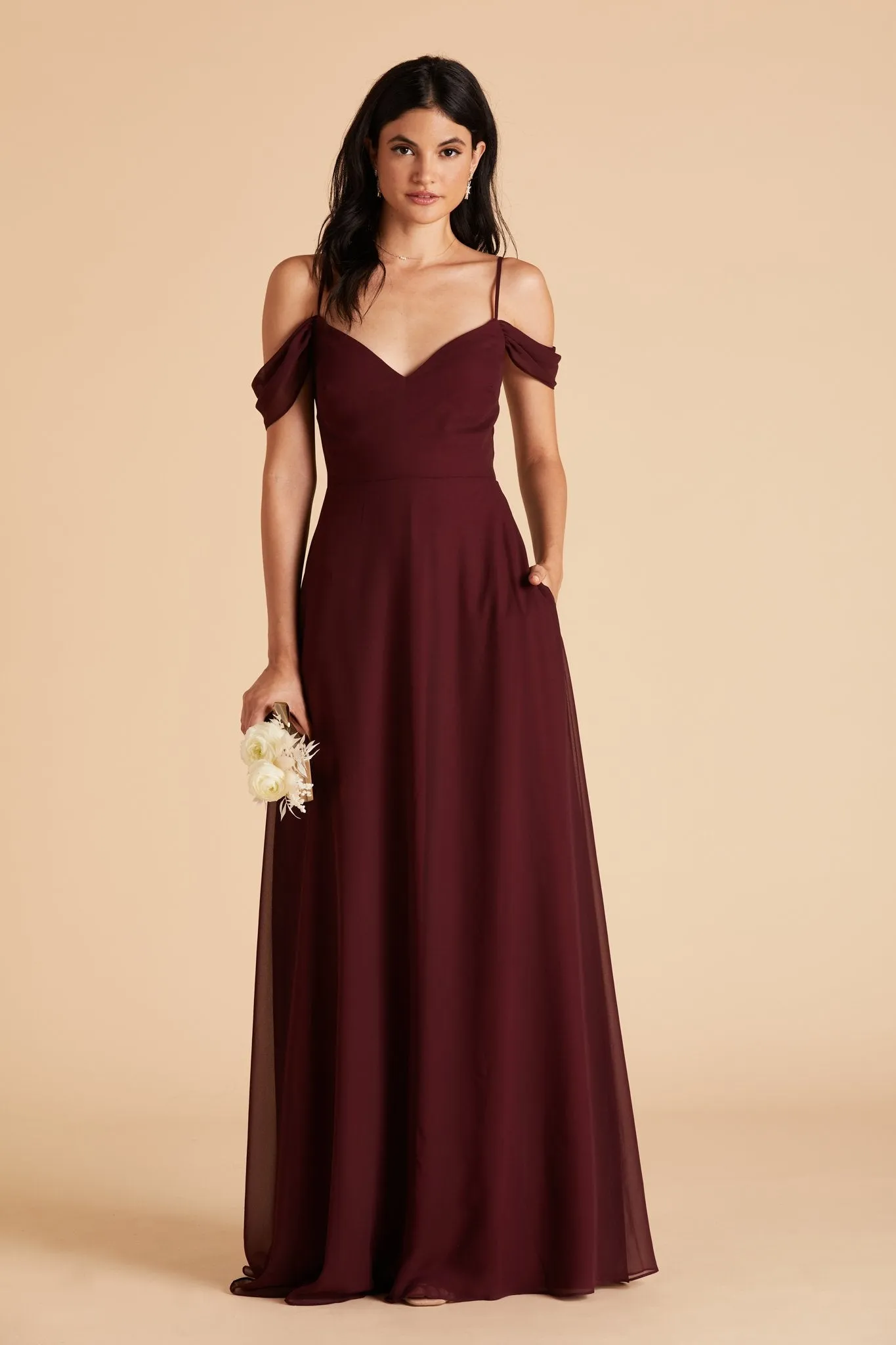 Devin Chiffon Dress - Cabernet sold by Birdy Grey product image thumbnail 4