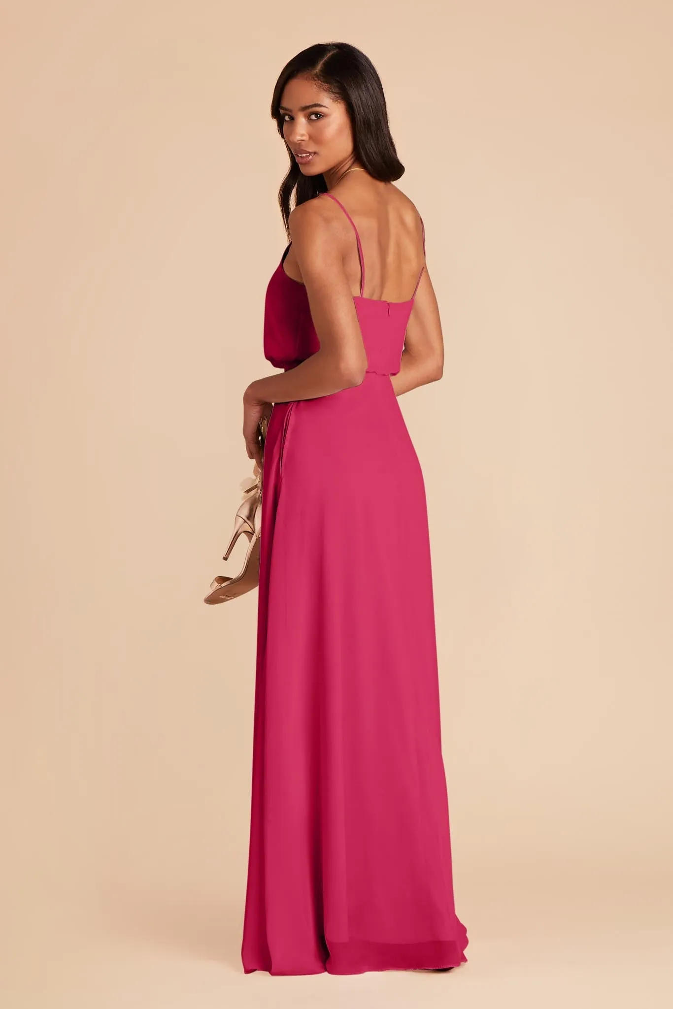 Gwennie Chiffon Dress - Fuchsia sold by Birdy Grey product image thumbnail 4