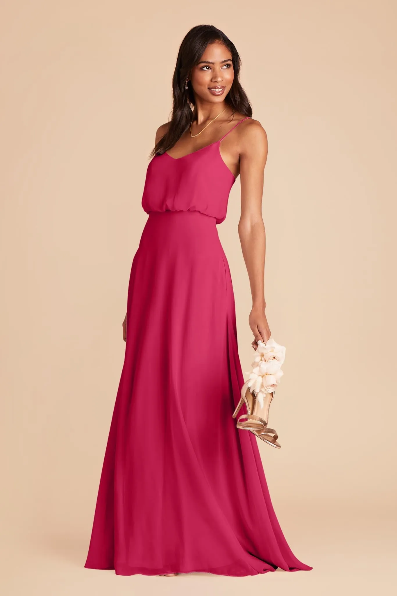 Gwennie Chiffon Dress - Fuchsia sold by Birdy Grey product image thumbnail 3