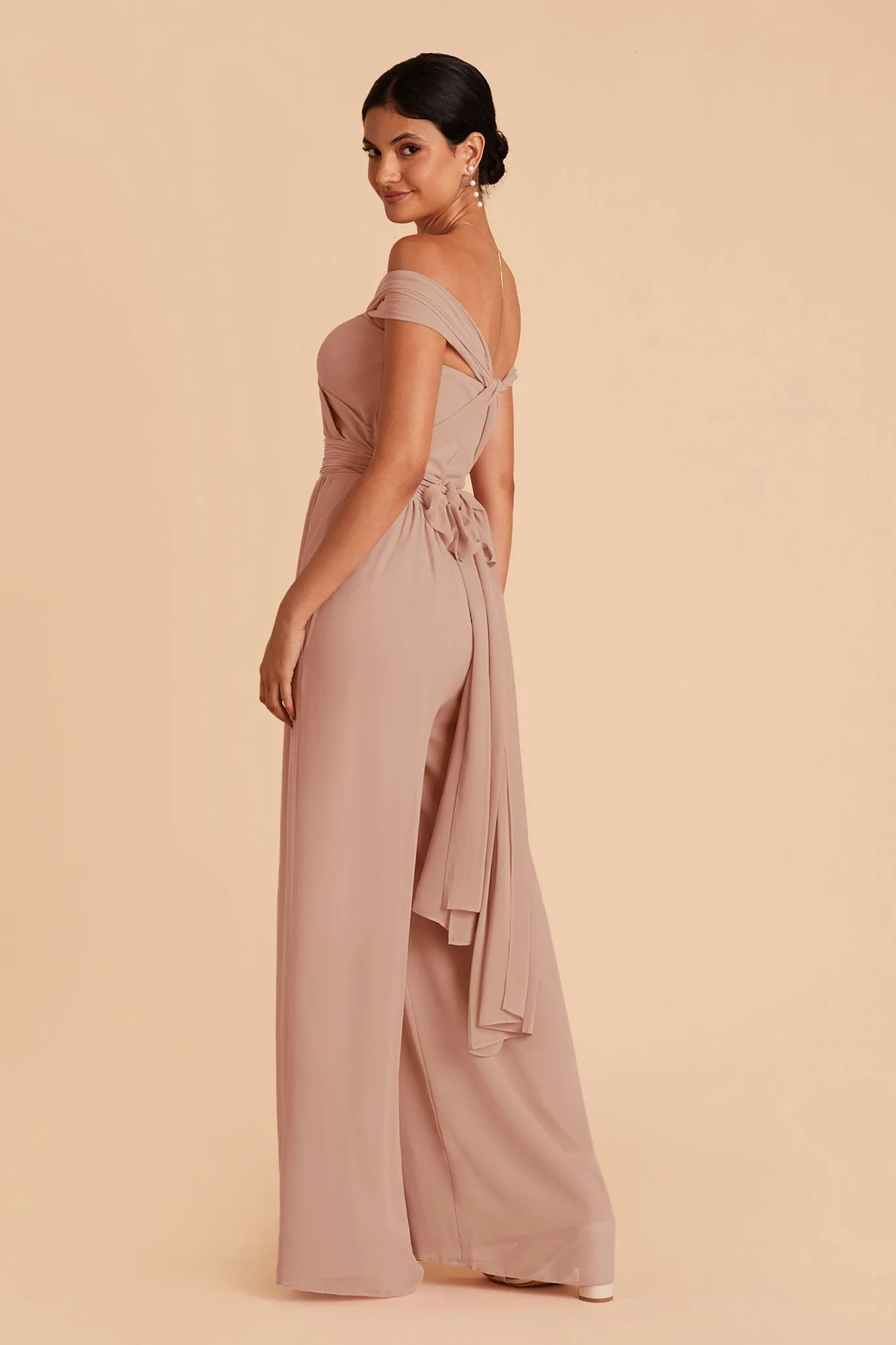 Gigi Chiffon Jumpsuit - Taupe sold by Birdy Grey product image thumbnail 5