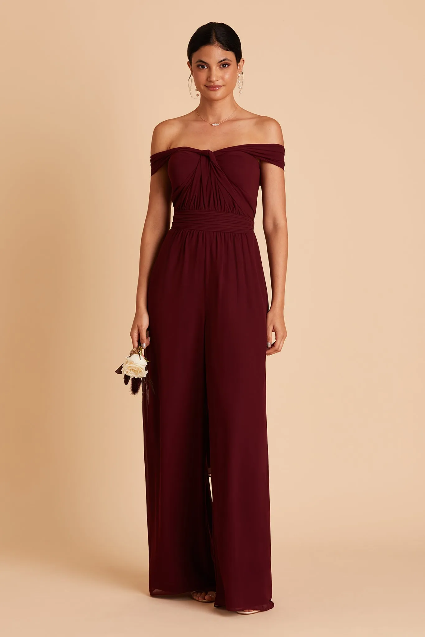 Gigi Chiffon Jumpsuit - Cabernet sold by Birdy Grey product image thumbnail 3