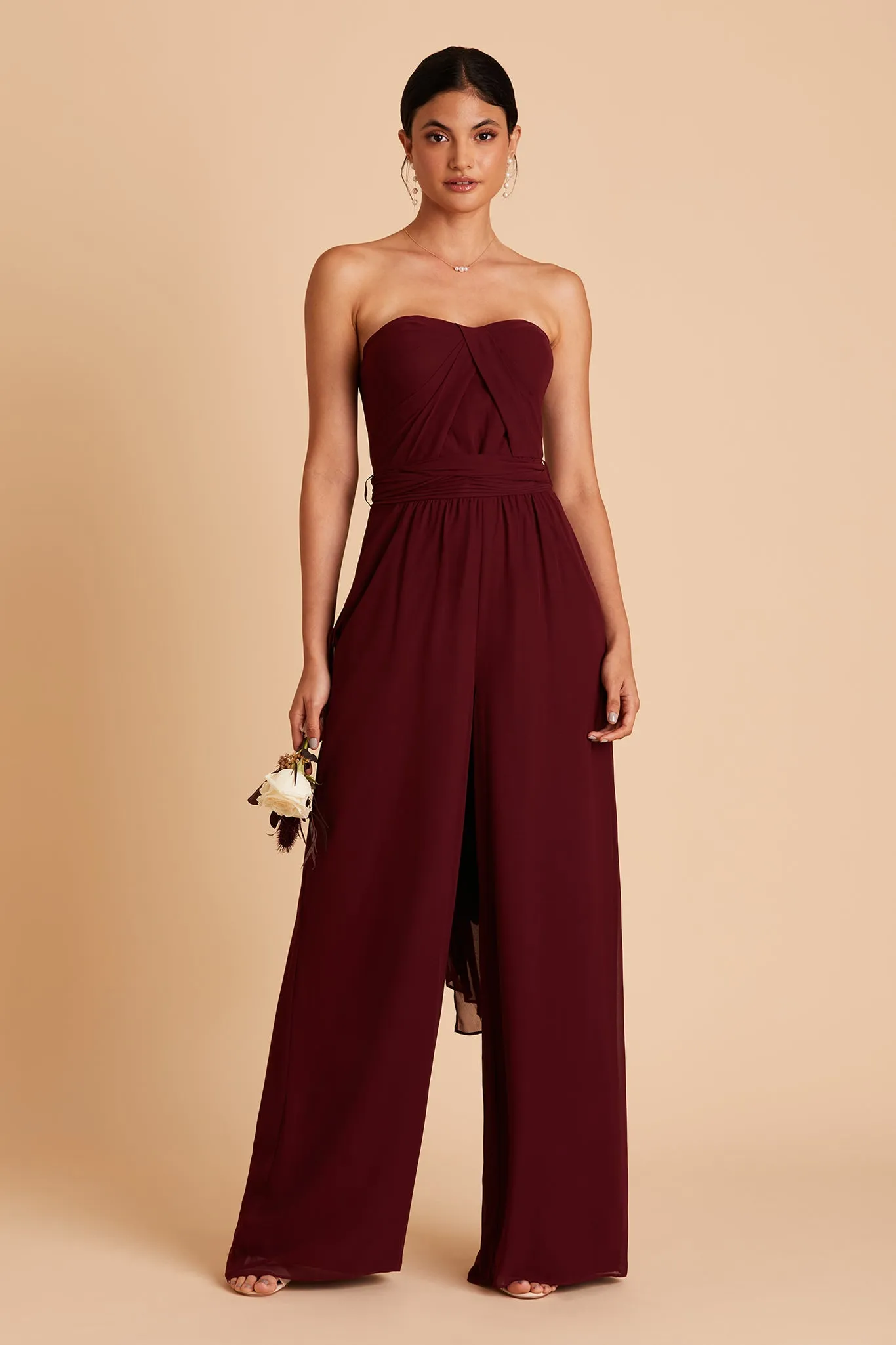 Gigi Chiffon Jumpsuit - Cabernet sold by Birdy Grey product image thumbnail 4