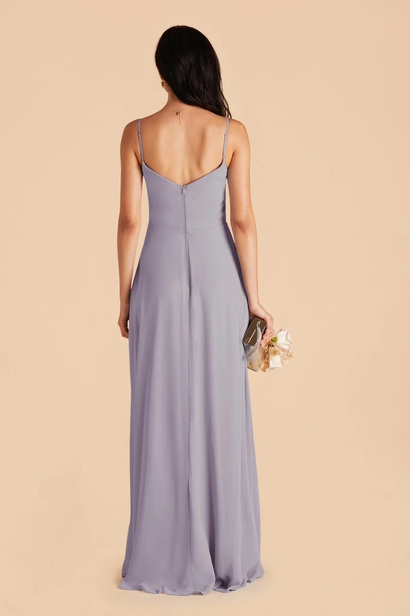 Devin Chiffon Dress - Dusty Lilac sold by Birdy Grey product image thumbnail 5