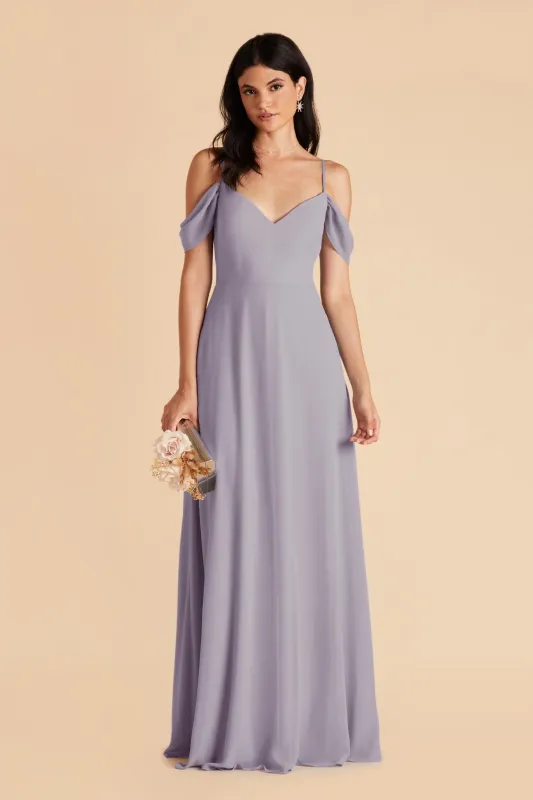 Devin Chiffon Dress - Dusty Lilac sold by Birdy Grey
