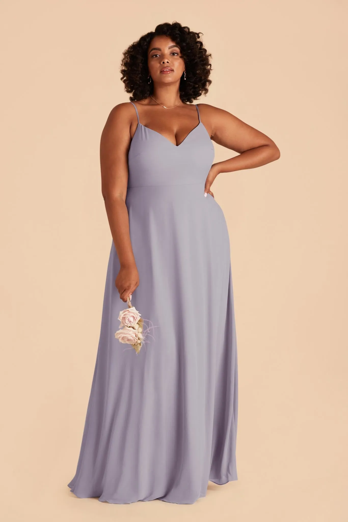 Devin Chiffon Dress - Dusty Lilac sold by Birdy Grey product image thumbnail 2