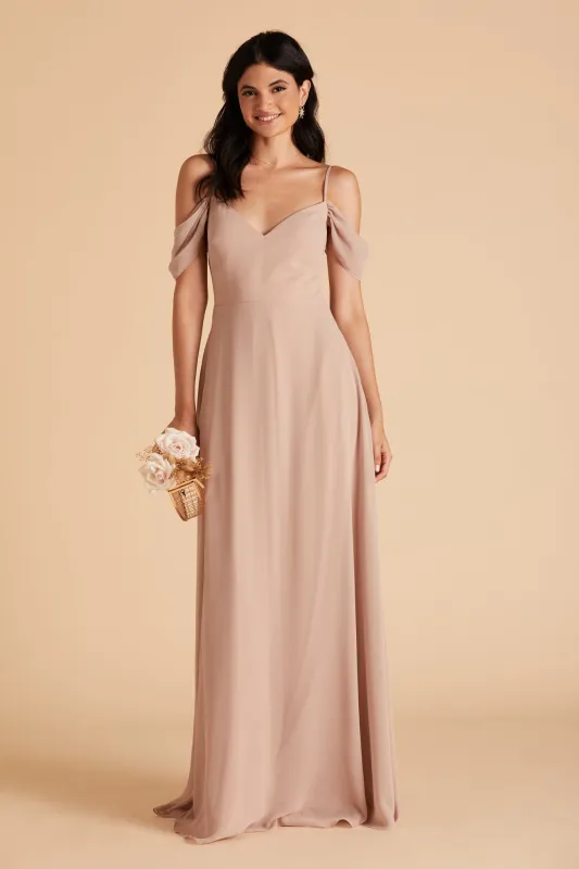 Devin Chiffon Dress - Taupe sold by Birdy Grey