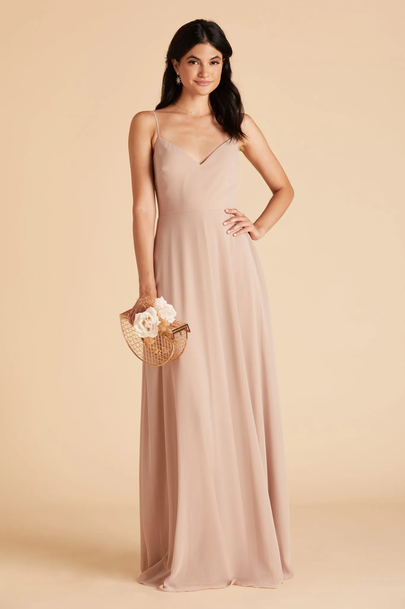 Devin Chiffon Dress - Taupe sold by Birdy Grey product image thumbnail 3