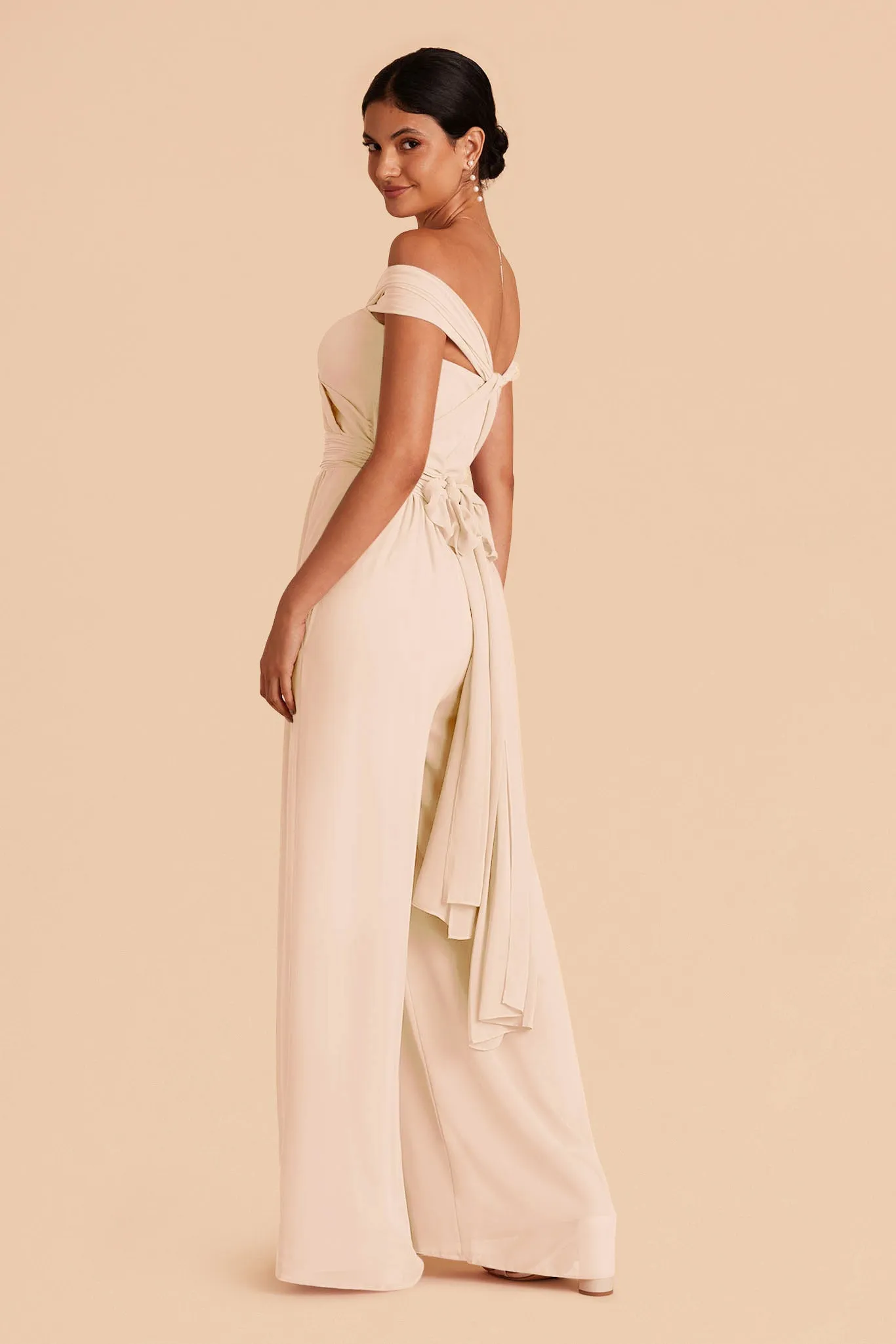 Gigi Chiffon Jumpsuit - Champagne sold by Birdy Grey product image thumbnail 5