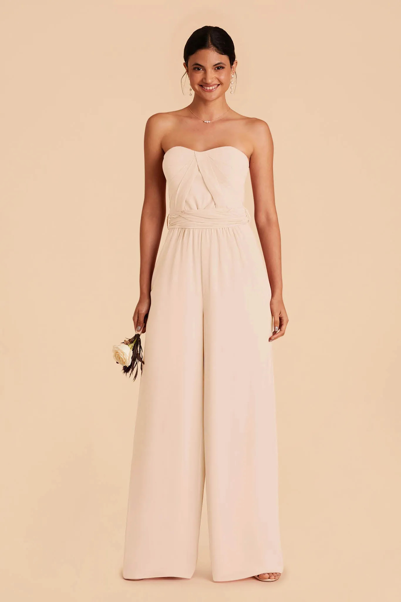 Gigi Chiffon Jumpsuit - Champagne sold by Birdy Grey product image thumbnail 3