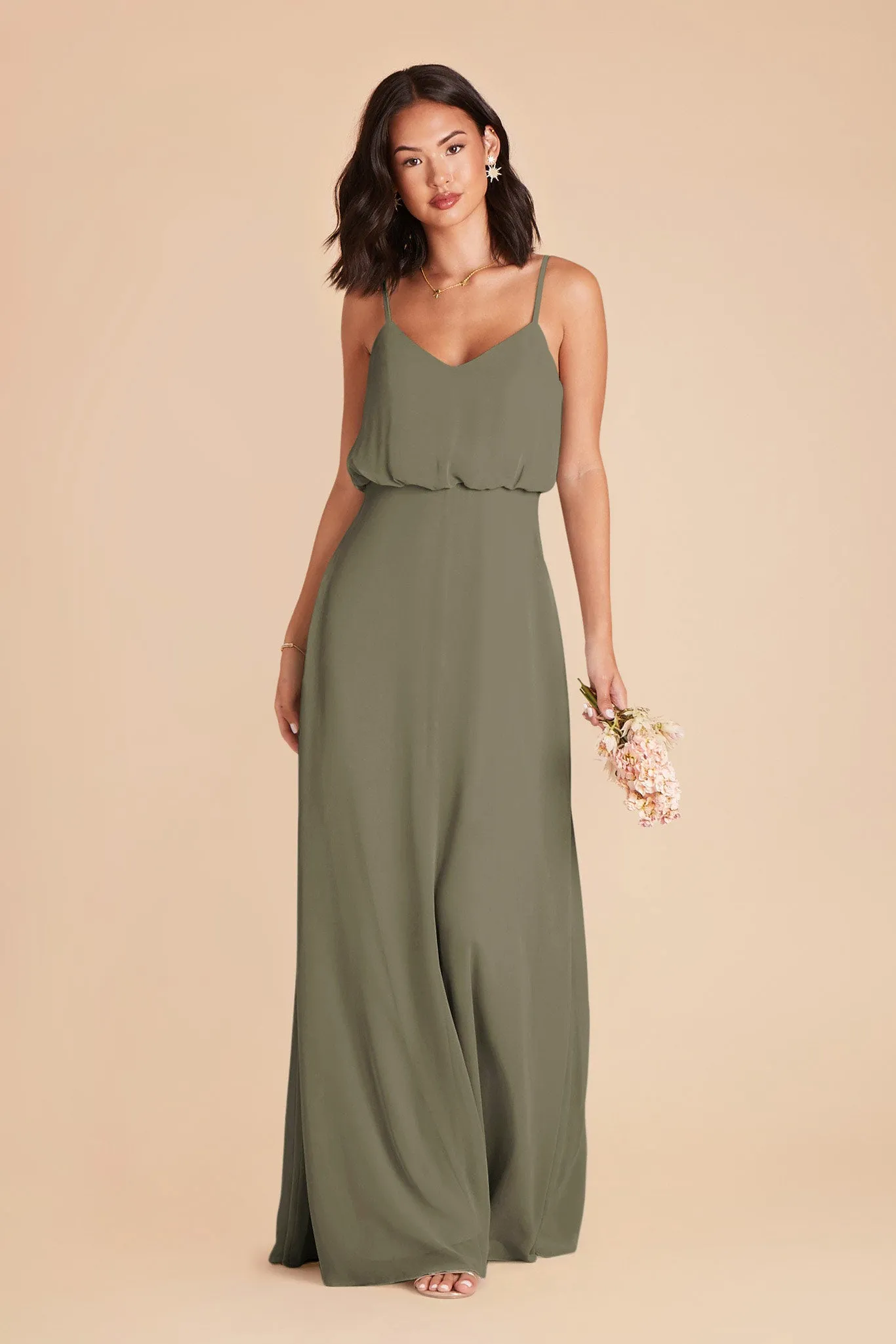 Gwennie Chiffon Dress - Thyme sold by Birdy Grey product image thumbnail 4