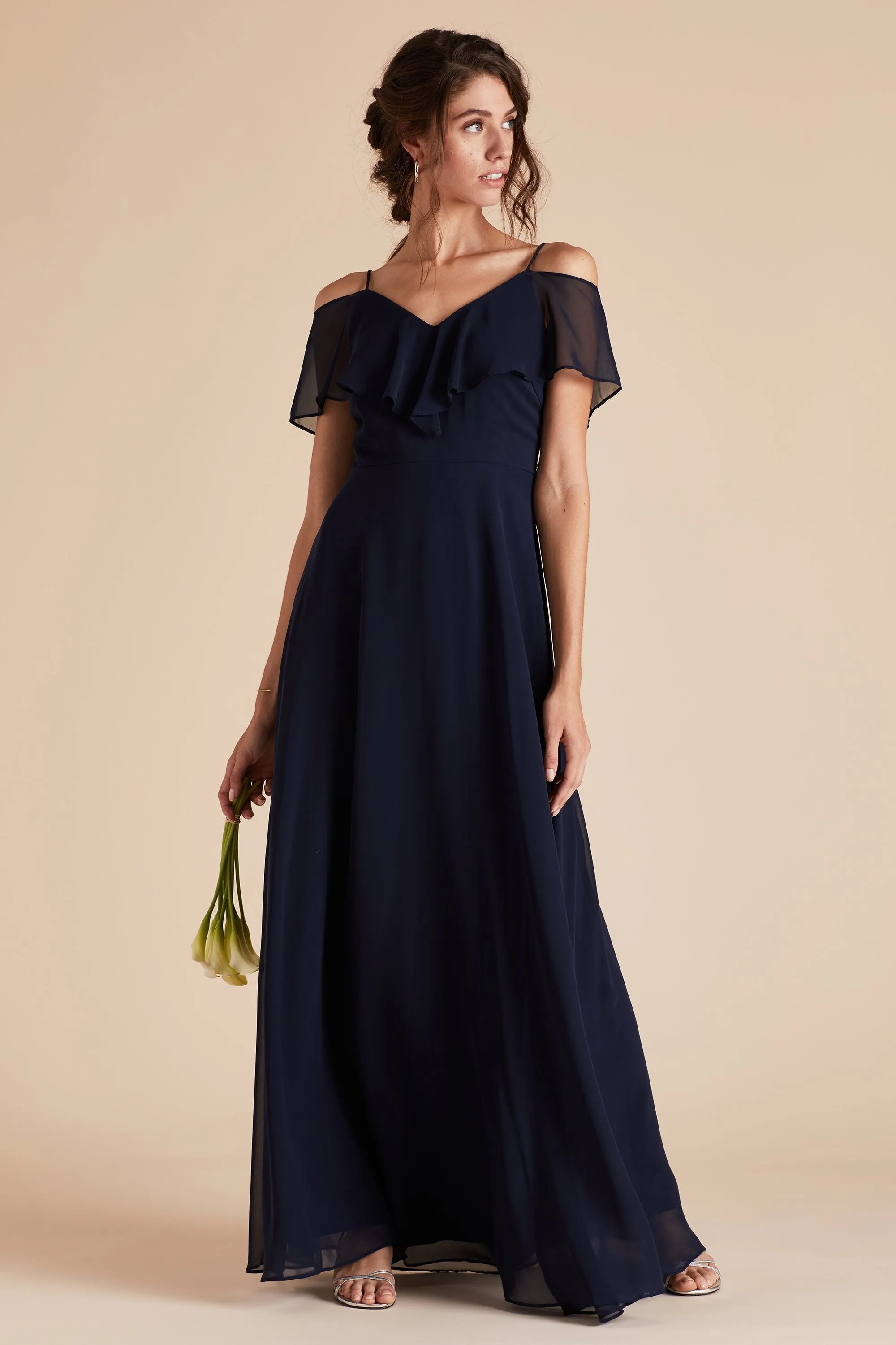 Jane Chiffon Dress - Navy sold by Birdy Grey product image thumbnail 3