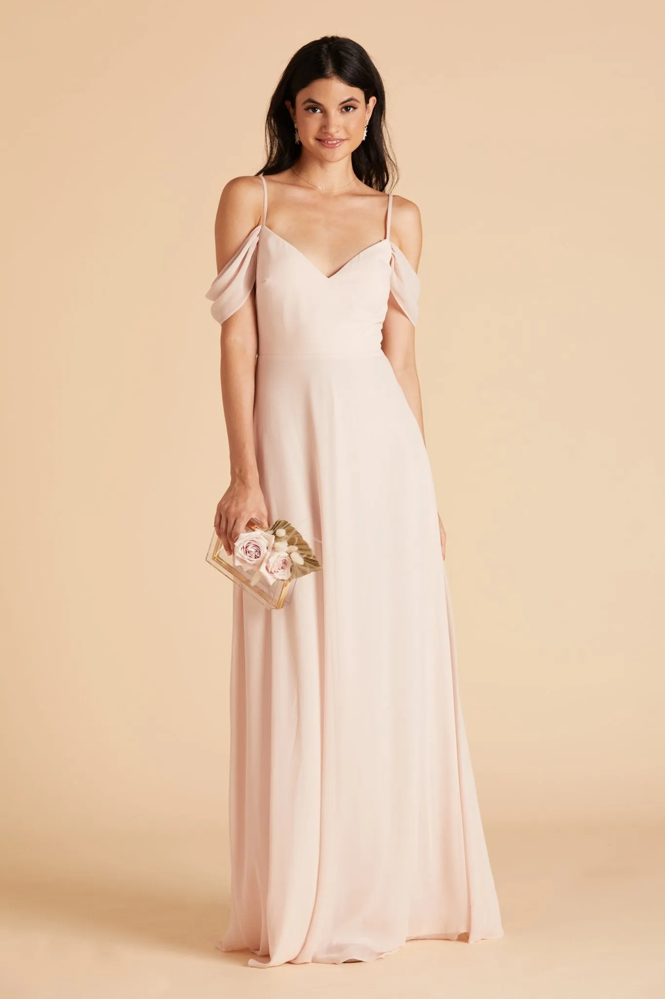 Devin Chiffon Dress - Pale Blush sold by Birdy Grey product image thumbnail 4