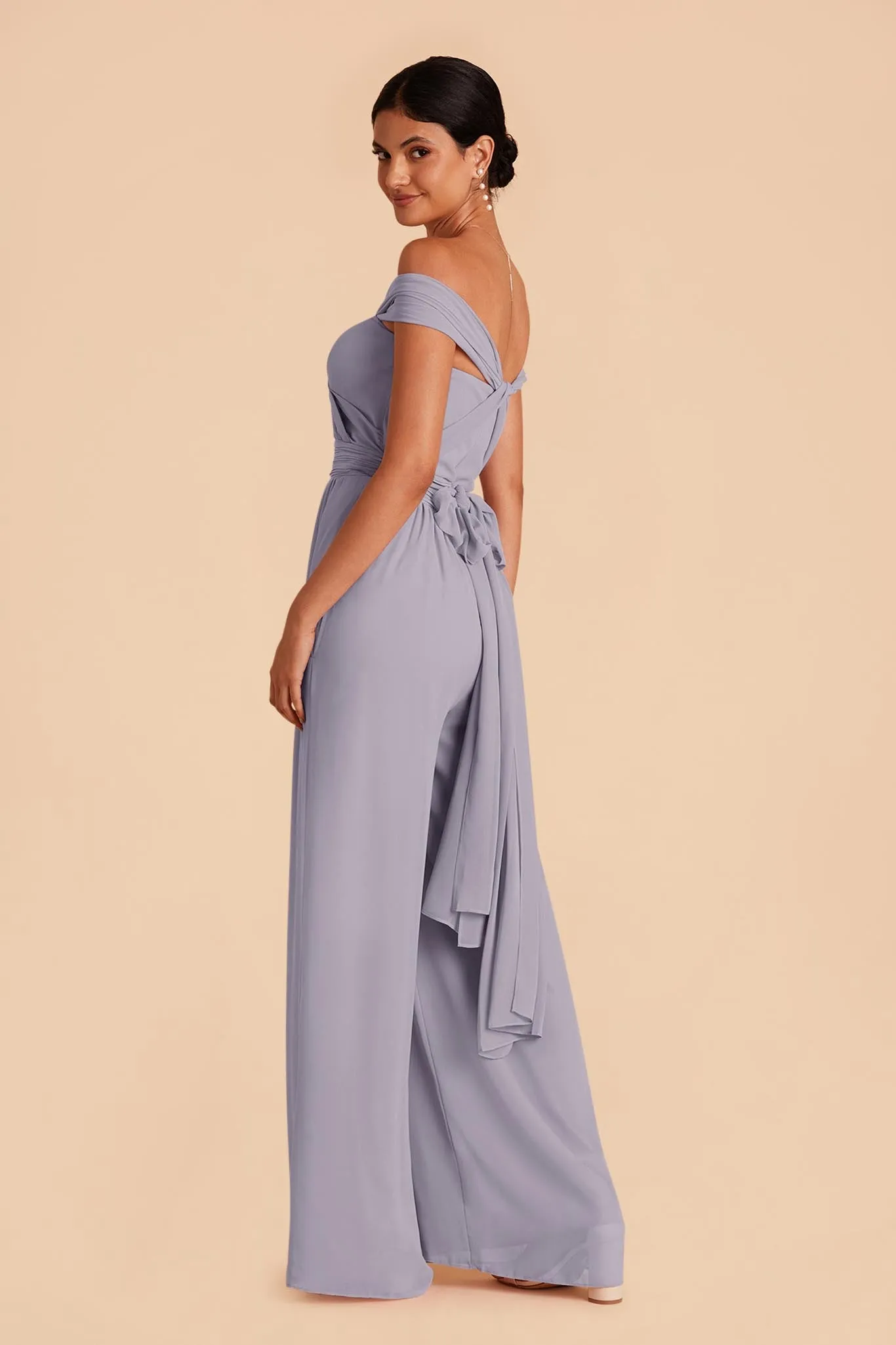 Gigi Chiffon Jumpsuit - Dusty Lilac sold by Birdy Grey product image thumbnail 5