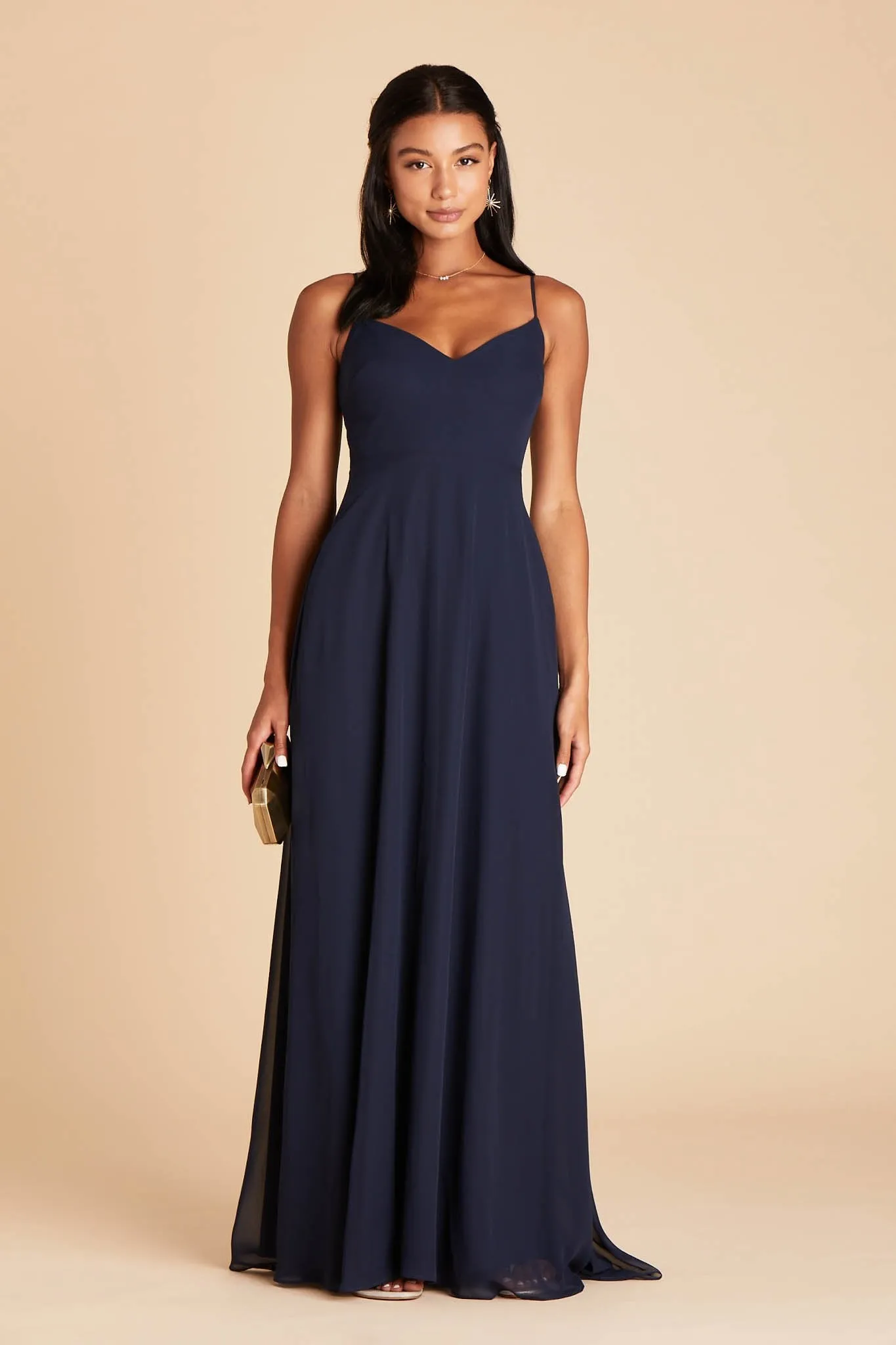 Devin Chiffon Dress - Navy sold by Birdy Grey product image thumbnail 4