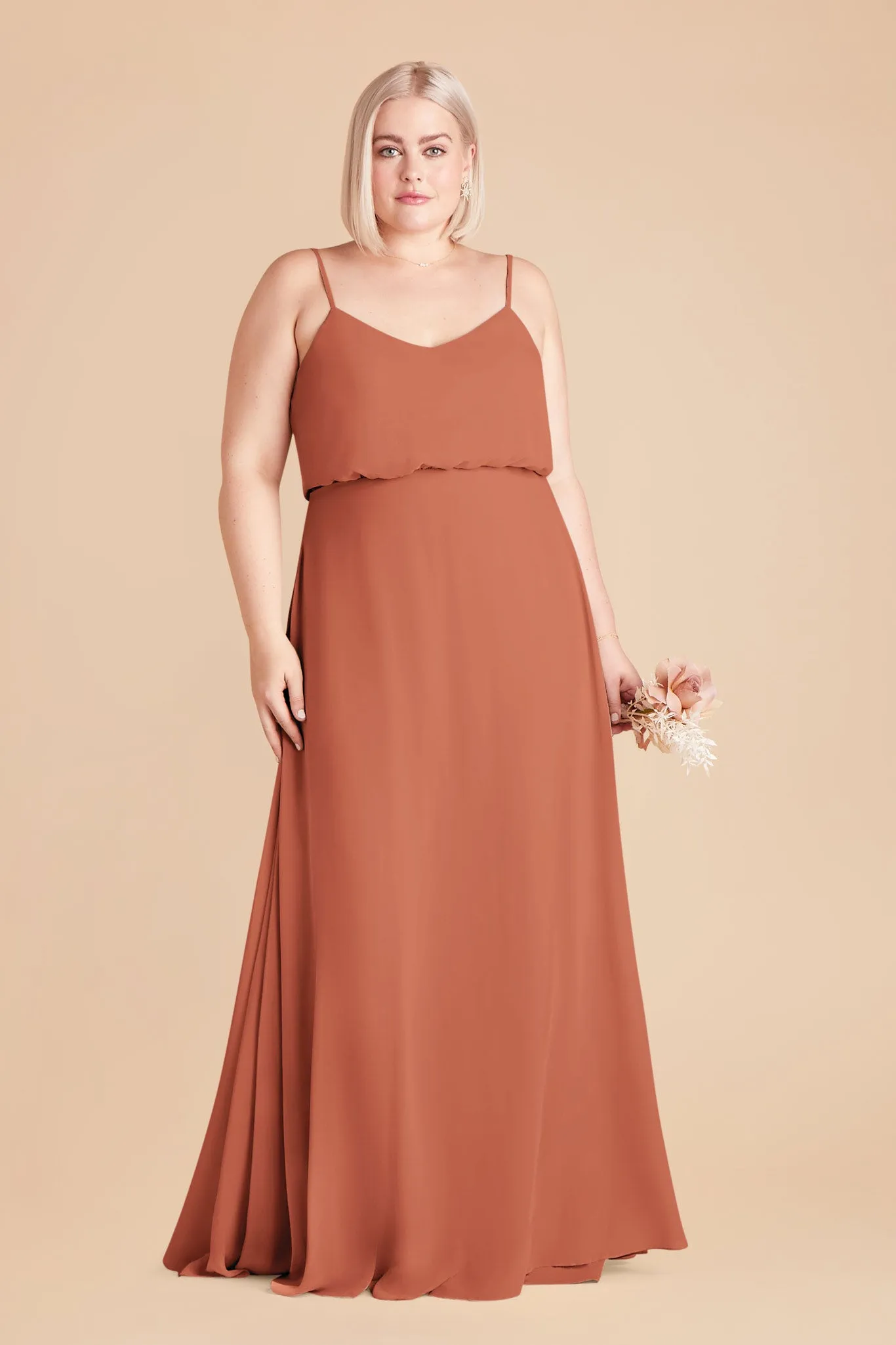 Gwennie Chiffon Dress - Terracotta sold by Birdy Grey product image thumbnail 4