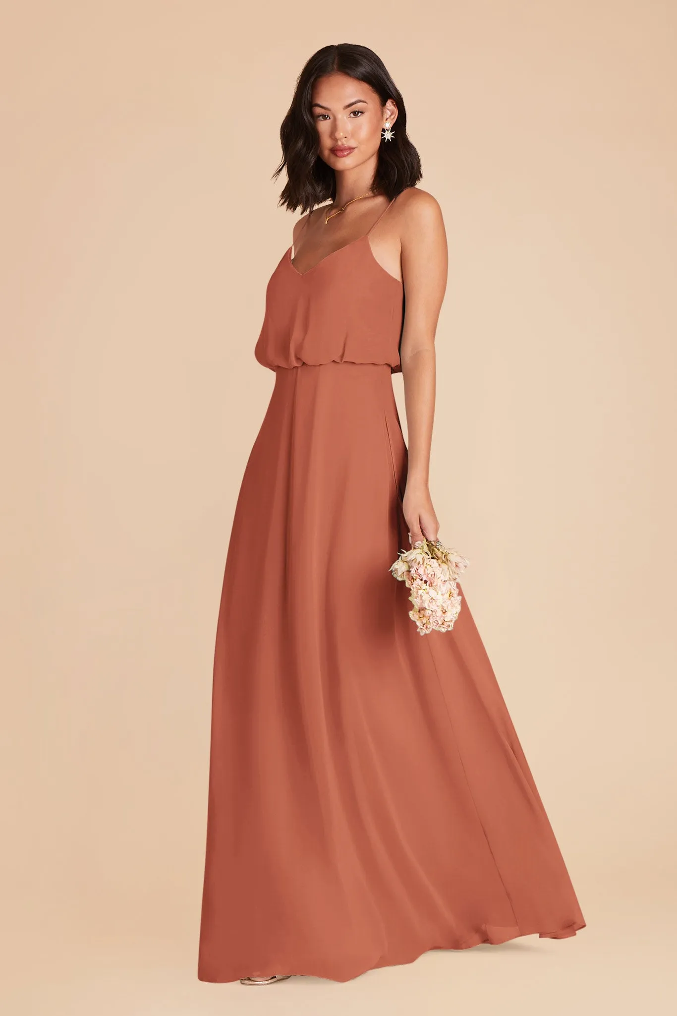 Gwennie Chiffon Dress - Terracotta sold by Birdy Grey product image thumbnail 5