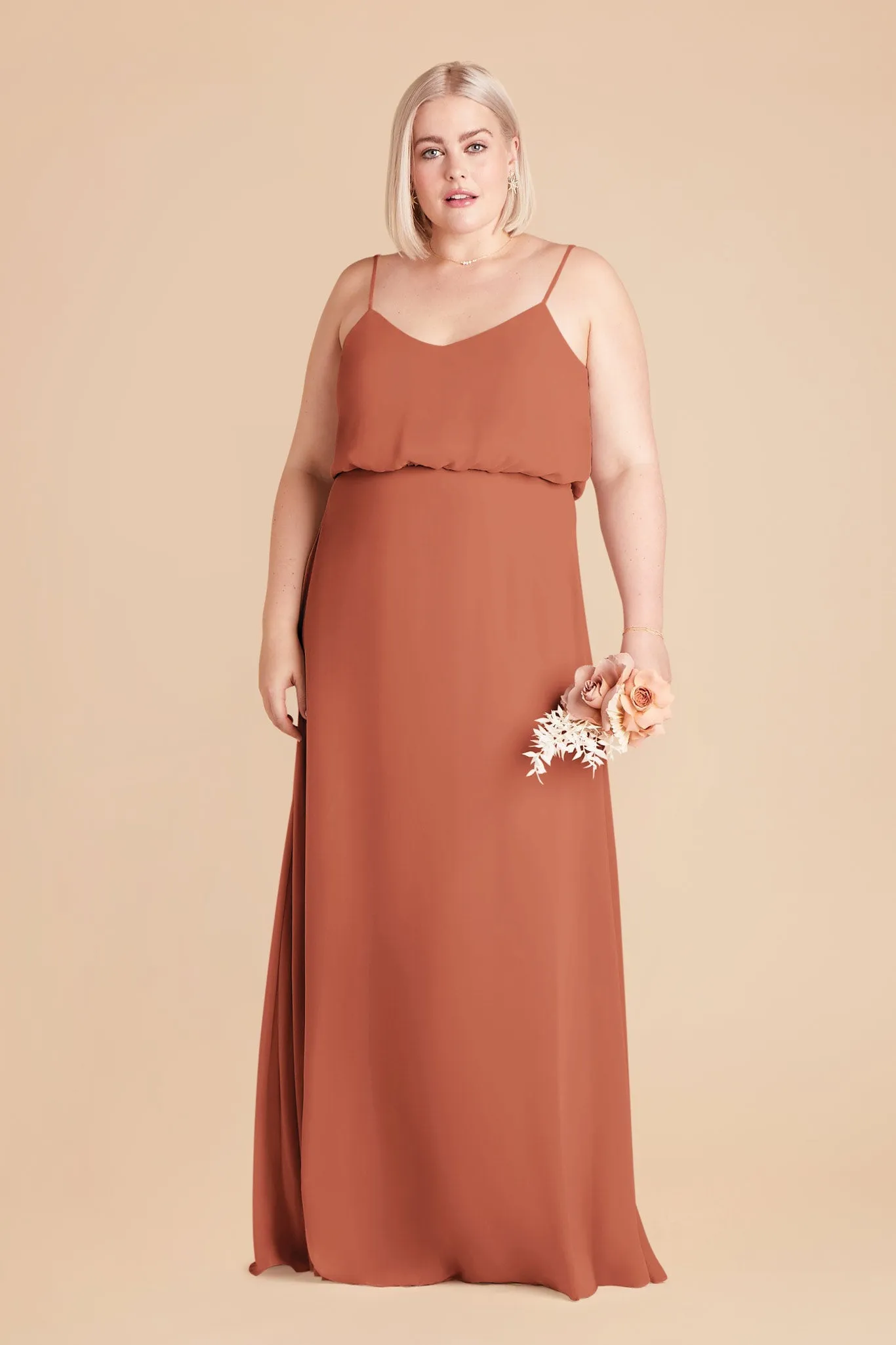 Gwennie Chiffon Dress - Terracotta sold by Birdy Grey product image thumbnail 2