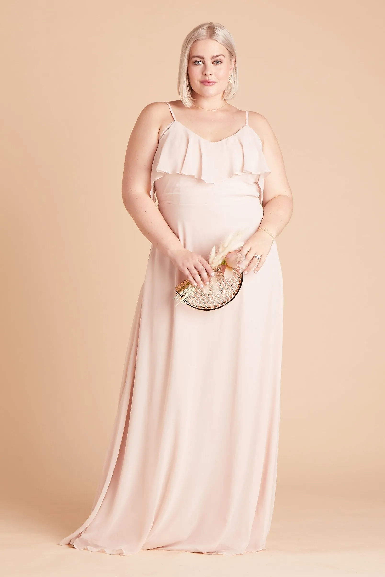 Jane Chiffon Dress - Pale Blush sold by Birdy Grey product image thumbnail 3