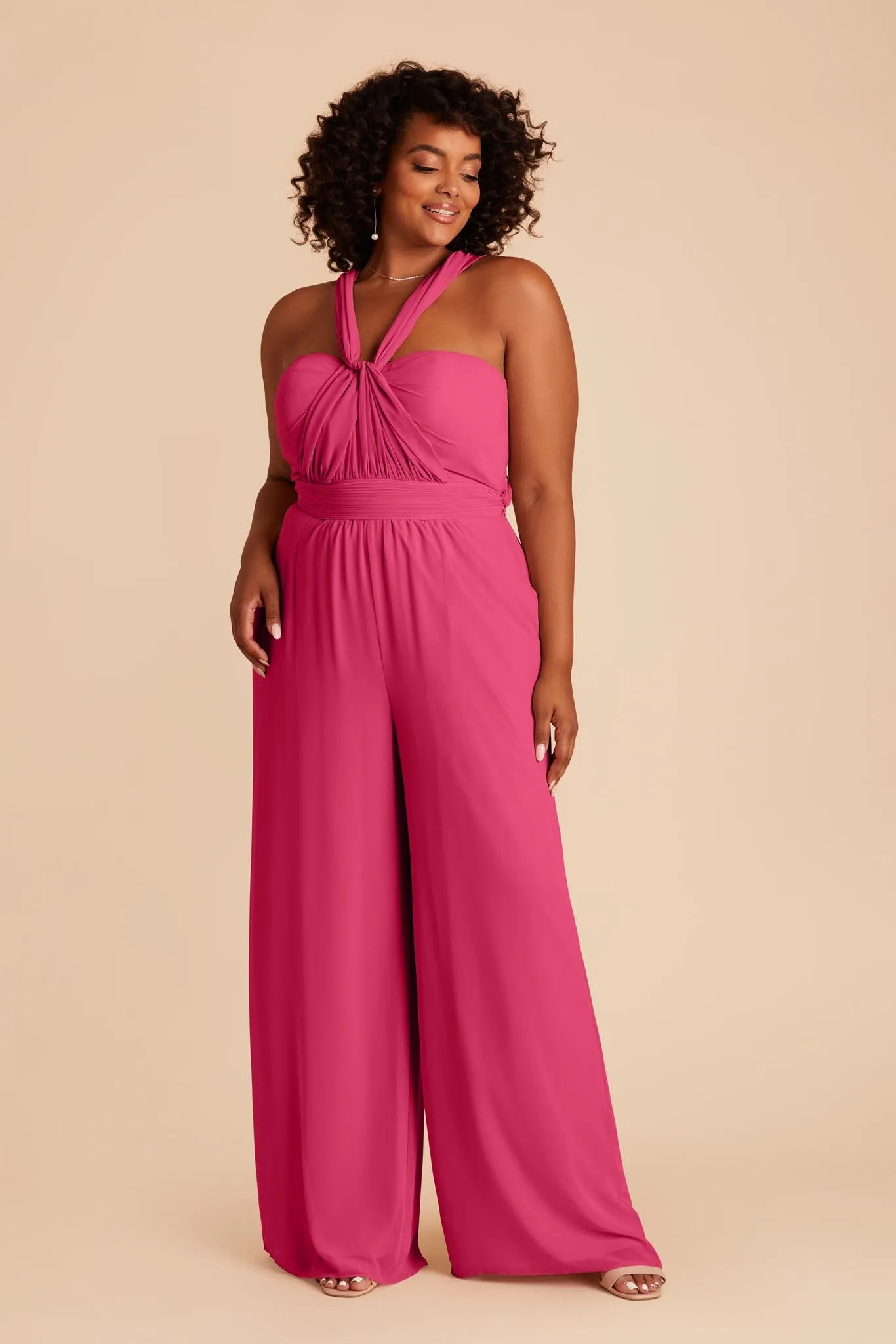 Gigi Chiffon Jumpsuit - Fuchsia sold by Birdy Grey product image thumbnail 5