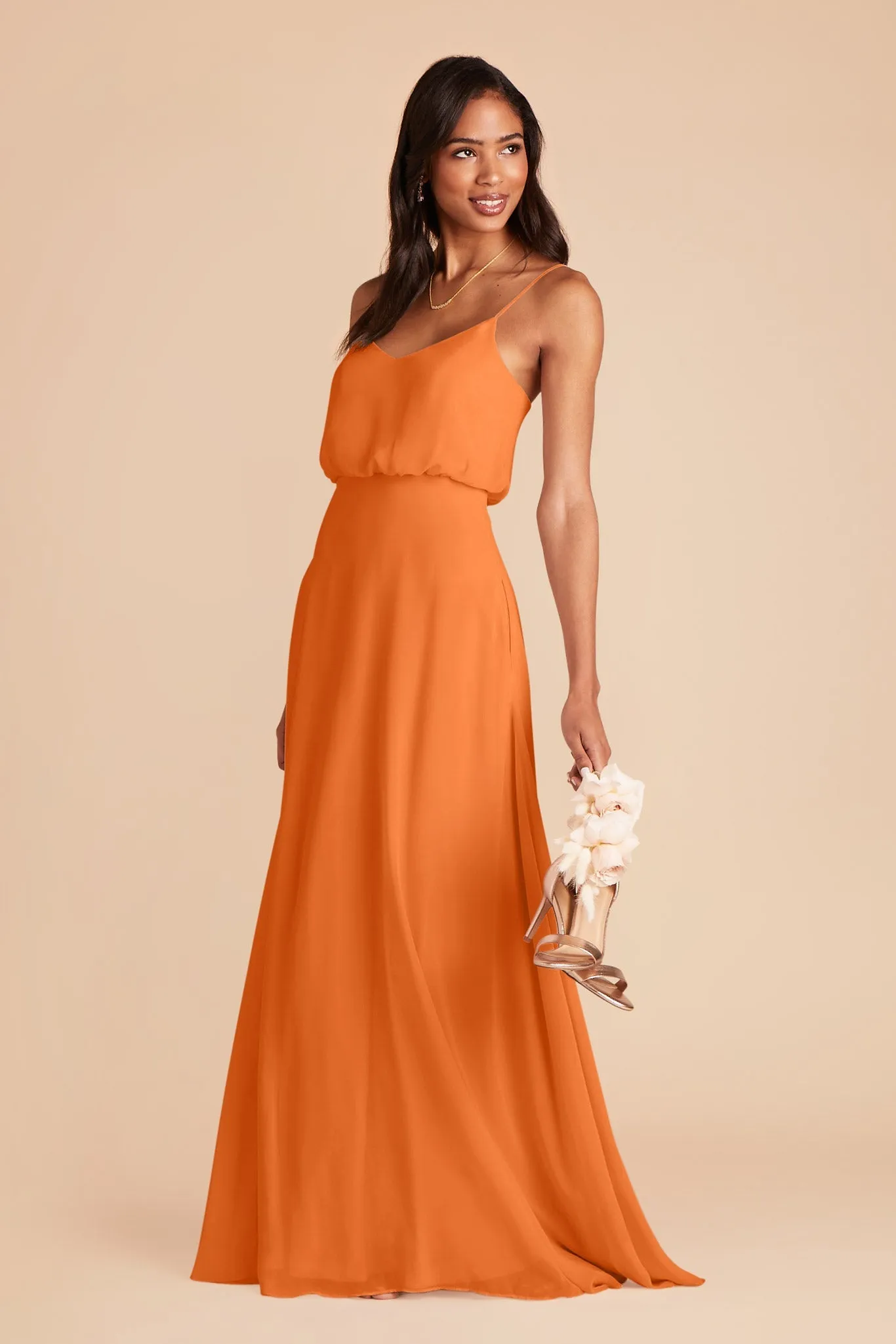 Gwennie Chiffon Dress - Apricot sold by Birdy Grey product image thumbnail 3