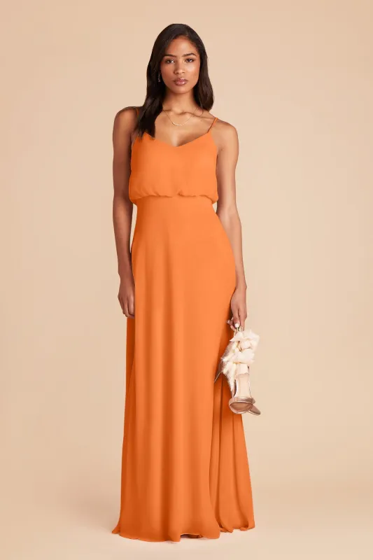 Gwennie Chiffon Dress - Apricot sold by Birdy Grey