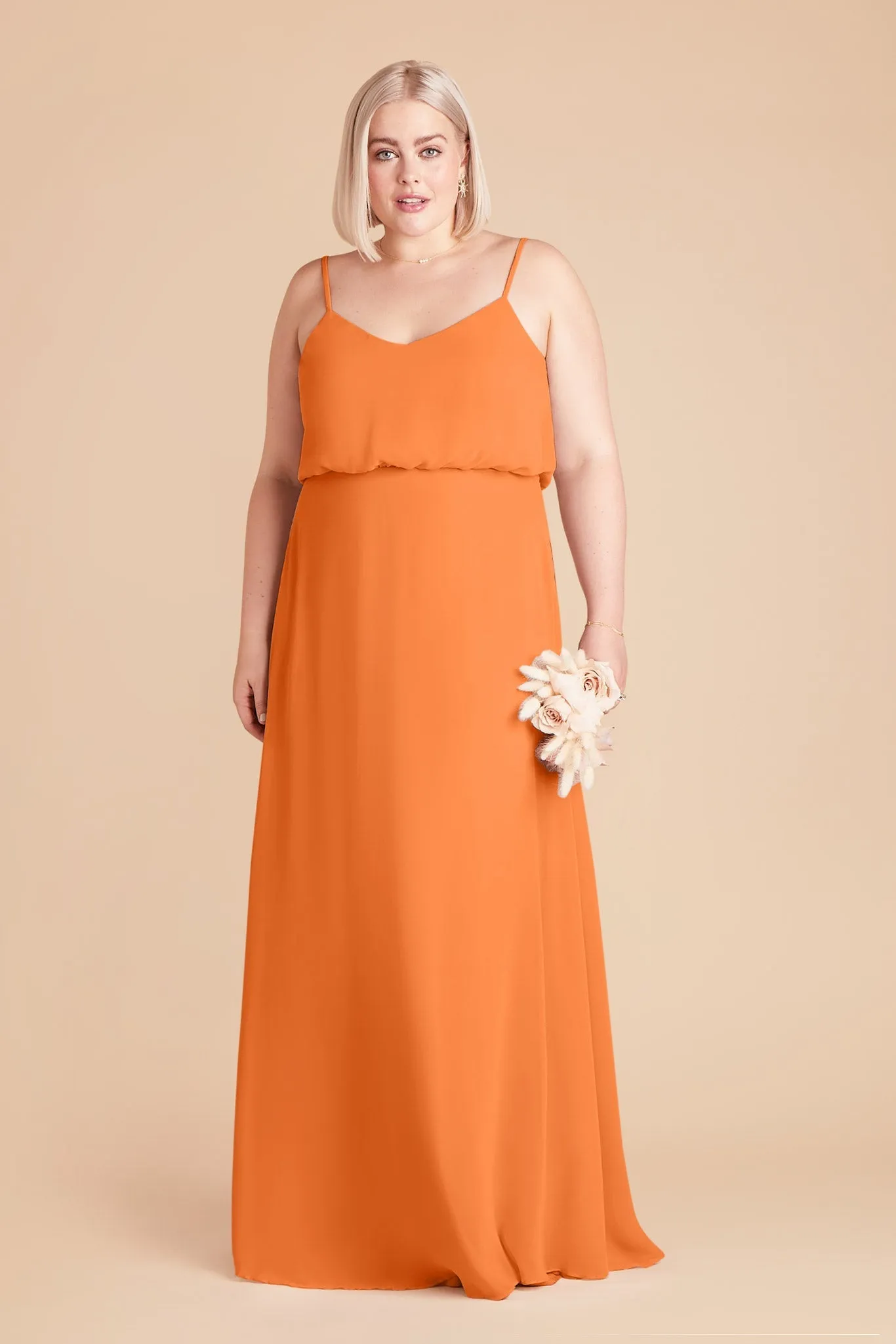 Gwennie Chiffon Dress - Apricot sold by Birdy Grey product image thumbnail 2