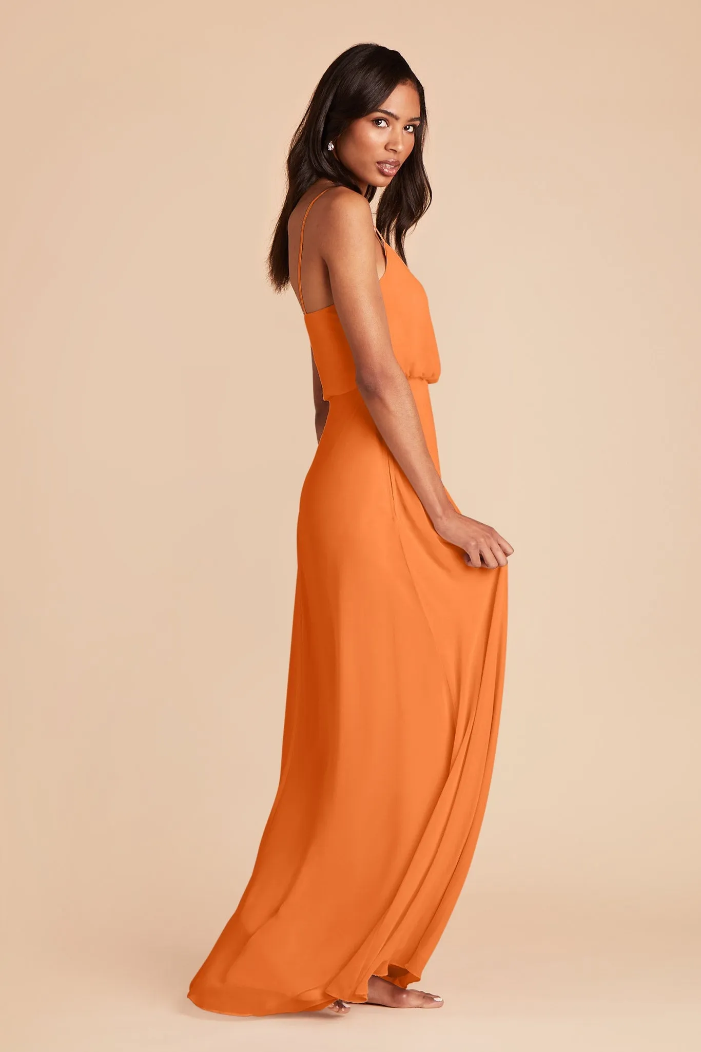 Gwennie Chiffon Dress - Apricot sold by Birdy Grey product image thumbnail 5