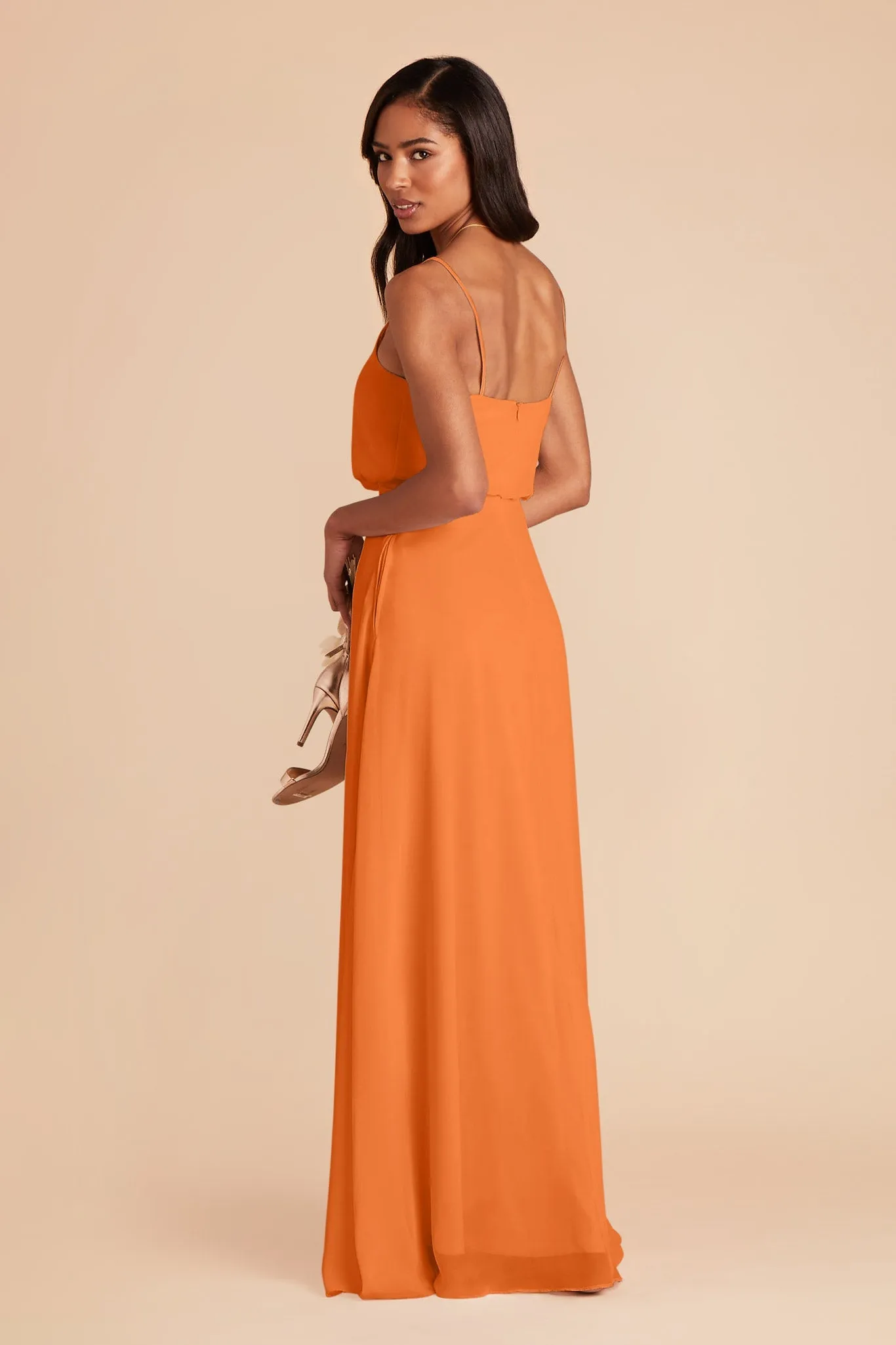 Gwennie Chiffon Dress - Apricot sold by Birdy Grey product image thumbnail 4